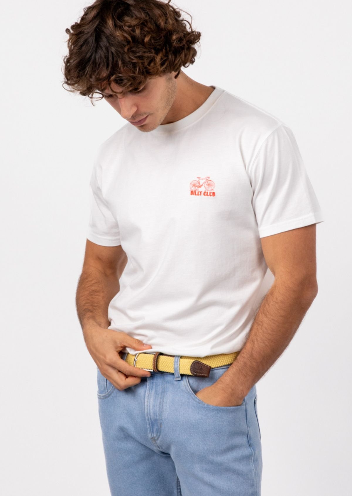 Ceinture tressée élastique unie BILLYBELT Jaune