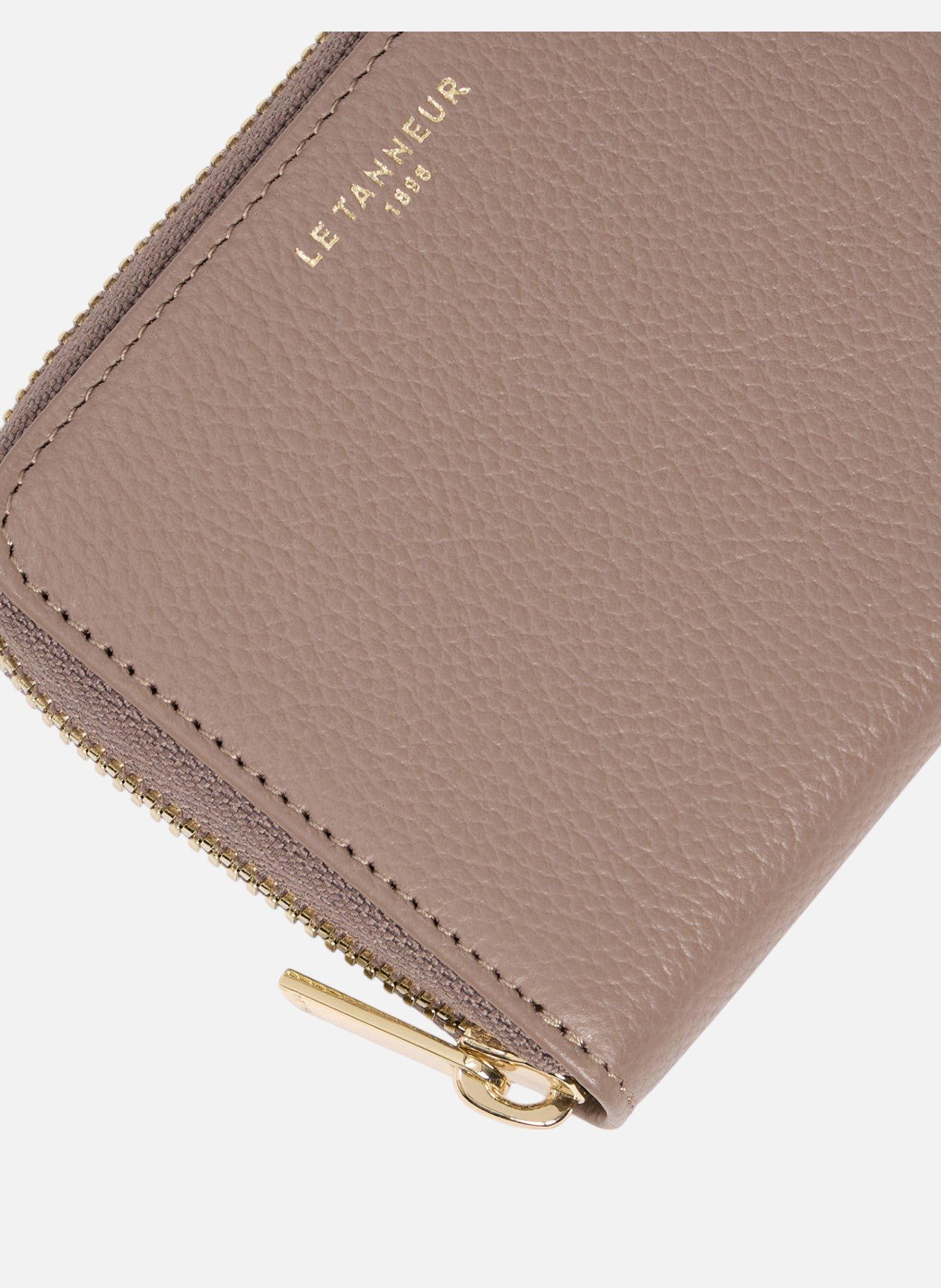 Porte monnaie emilie en cuir grainé LE TANNEUR Gris