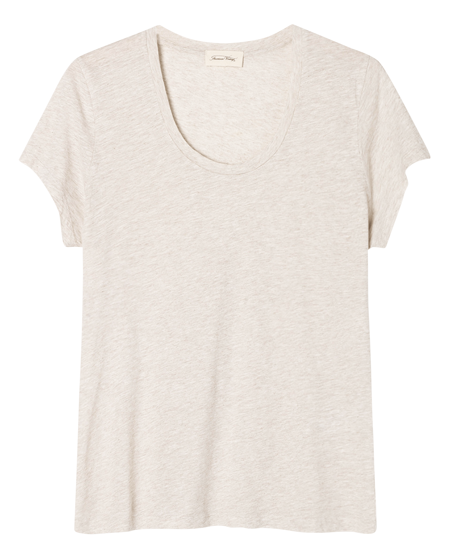 Tee-shirt col rond en coton mélangé jacksonville AMERICAN VINTAGE Beige