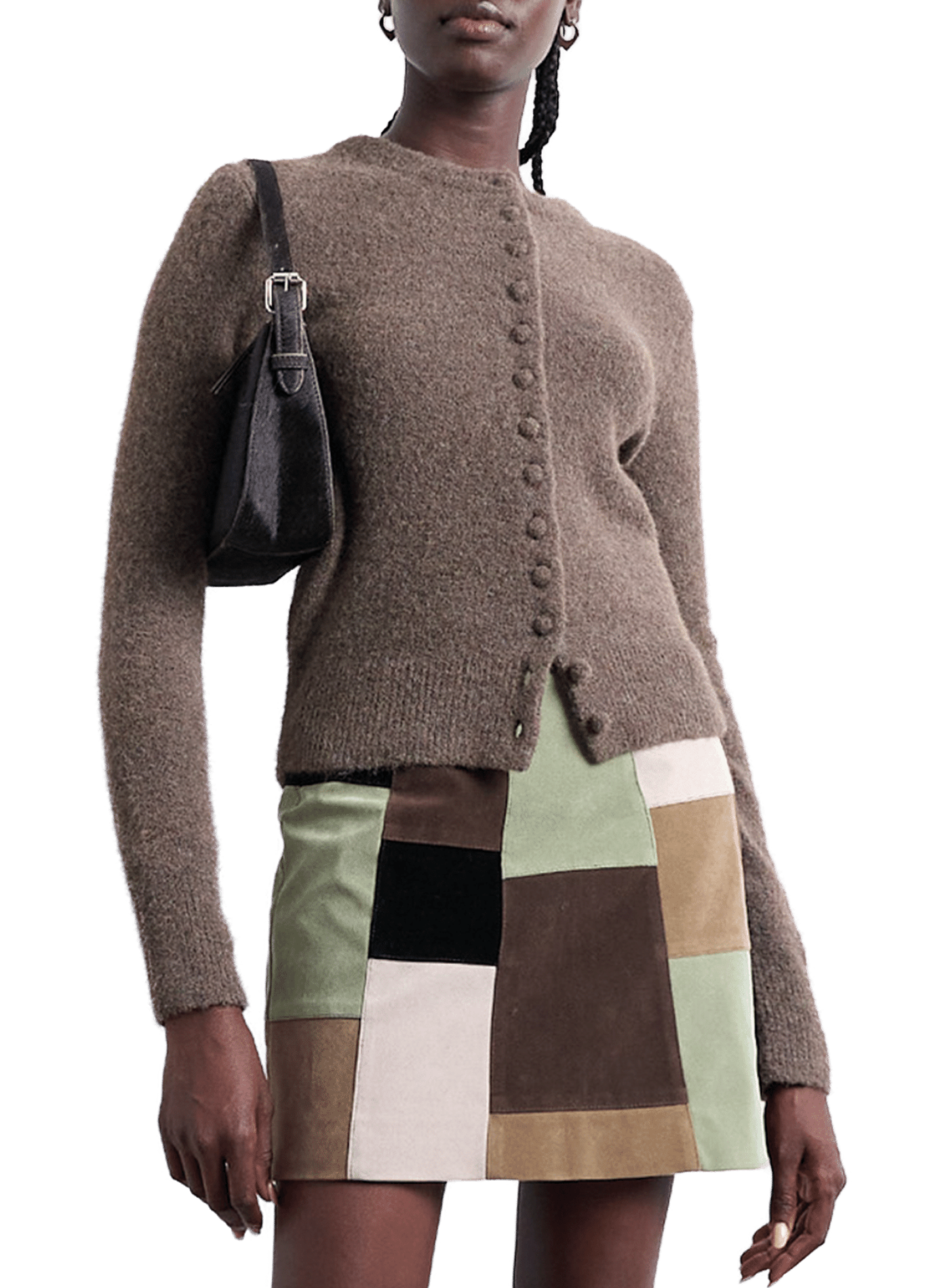 TOPSHOP Knitted cardigan Brown