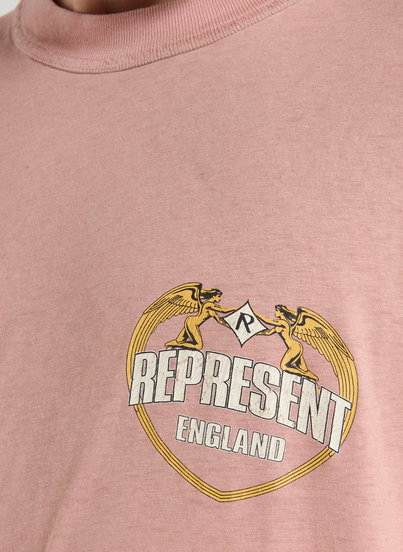 Round neck t-shirt in cotton and hemp REPRESENT Red