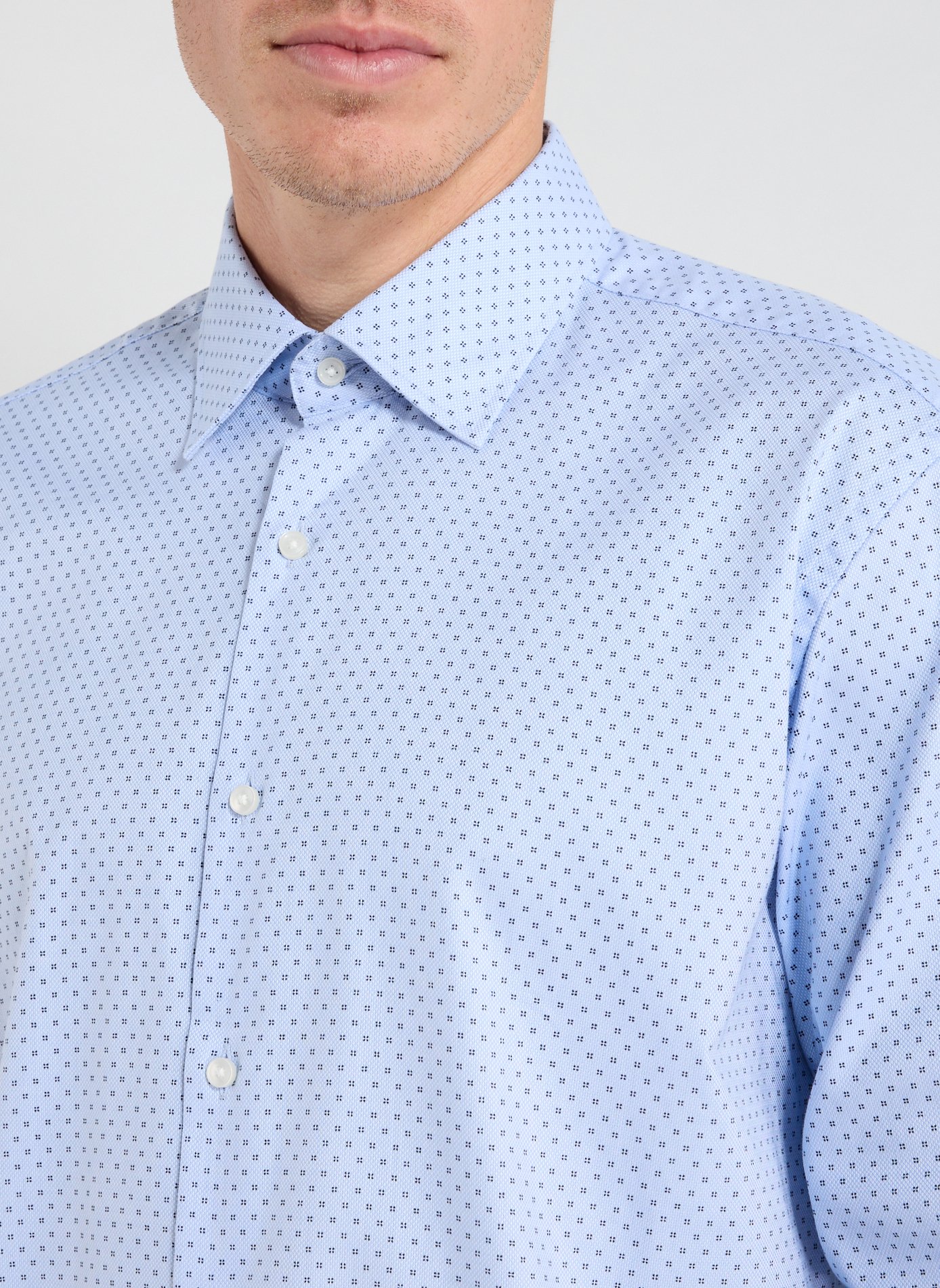 Chemise regular en coton mélangé BOSS Multicolore