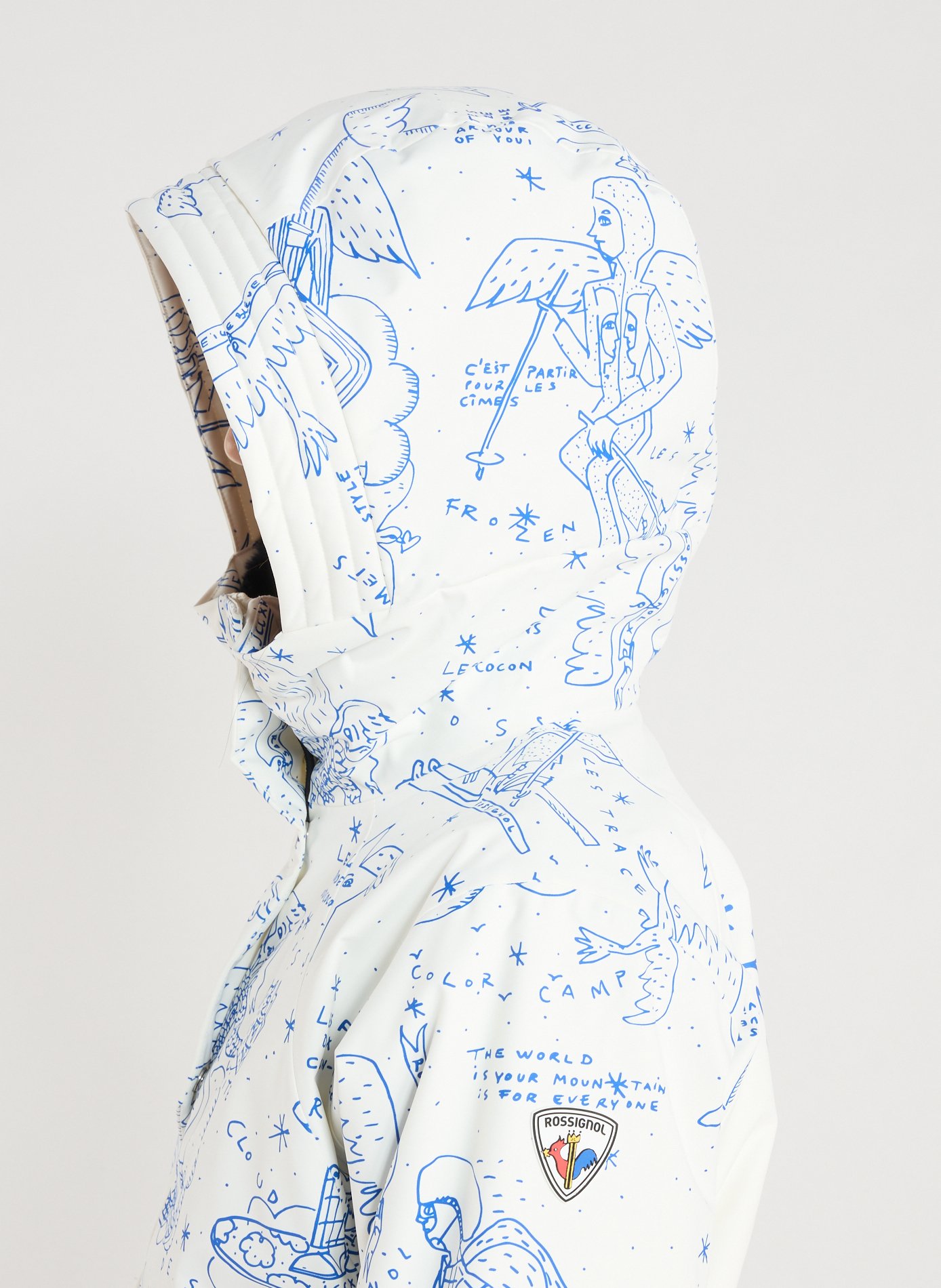 Short printed quilted jacket ROSSIGNOL Multicolour