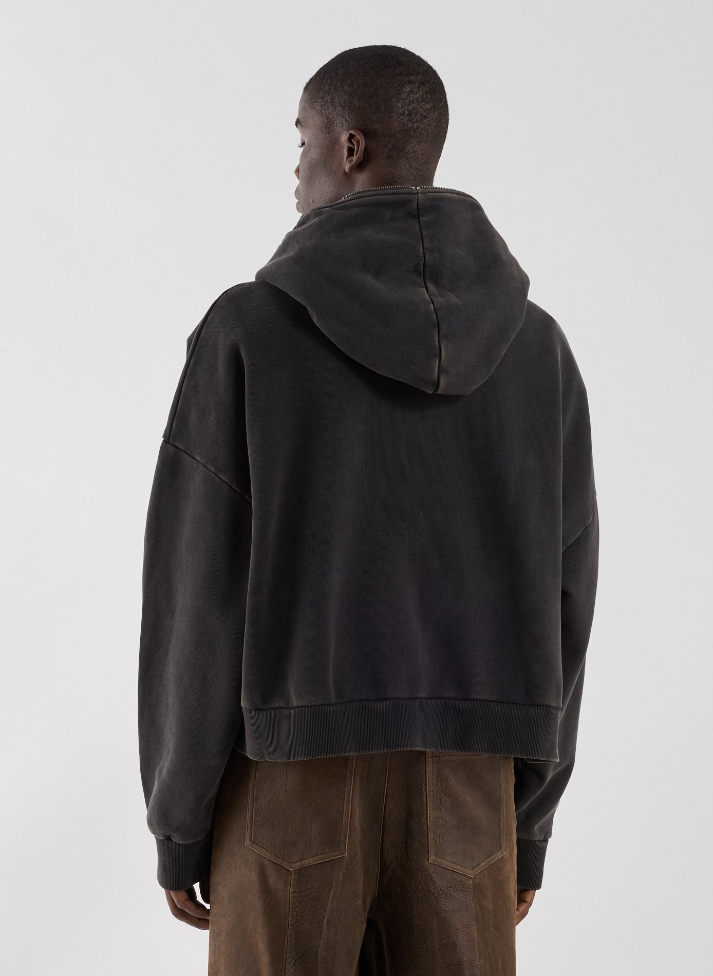 Ritssluiting sweatshirt van katoen ENTIRE STUDIOS Zwart