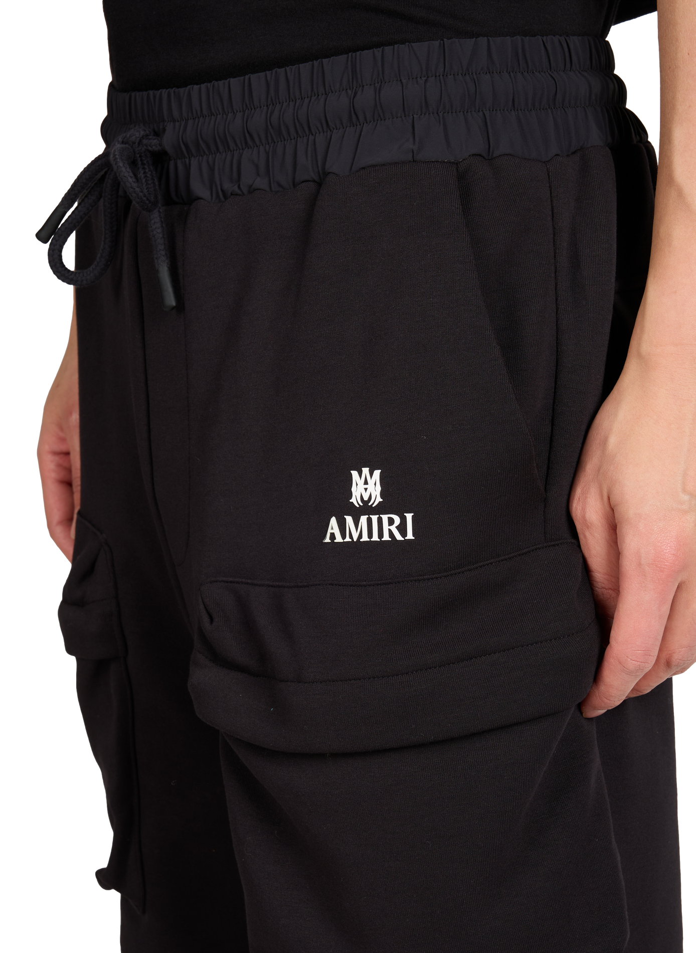 Straight cargo shorts in blended cotton AMIRI Black