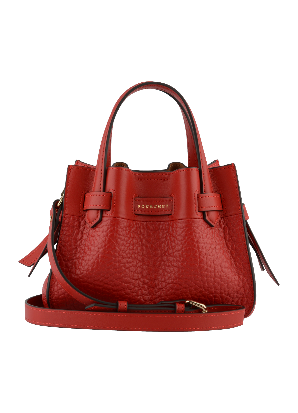 Blossom | Sac à main Nano en cuir de vachette POURCHET Rouge