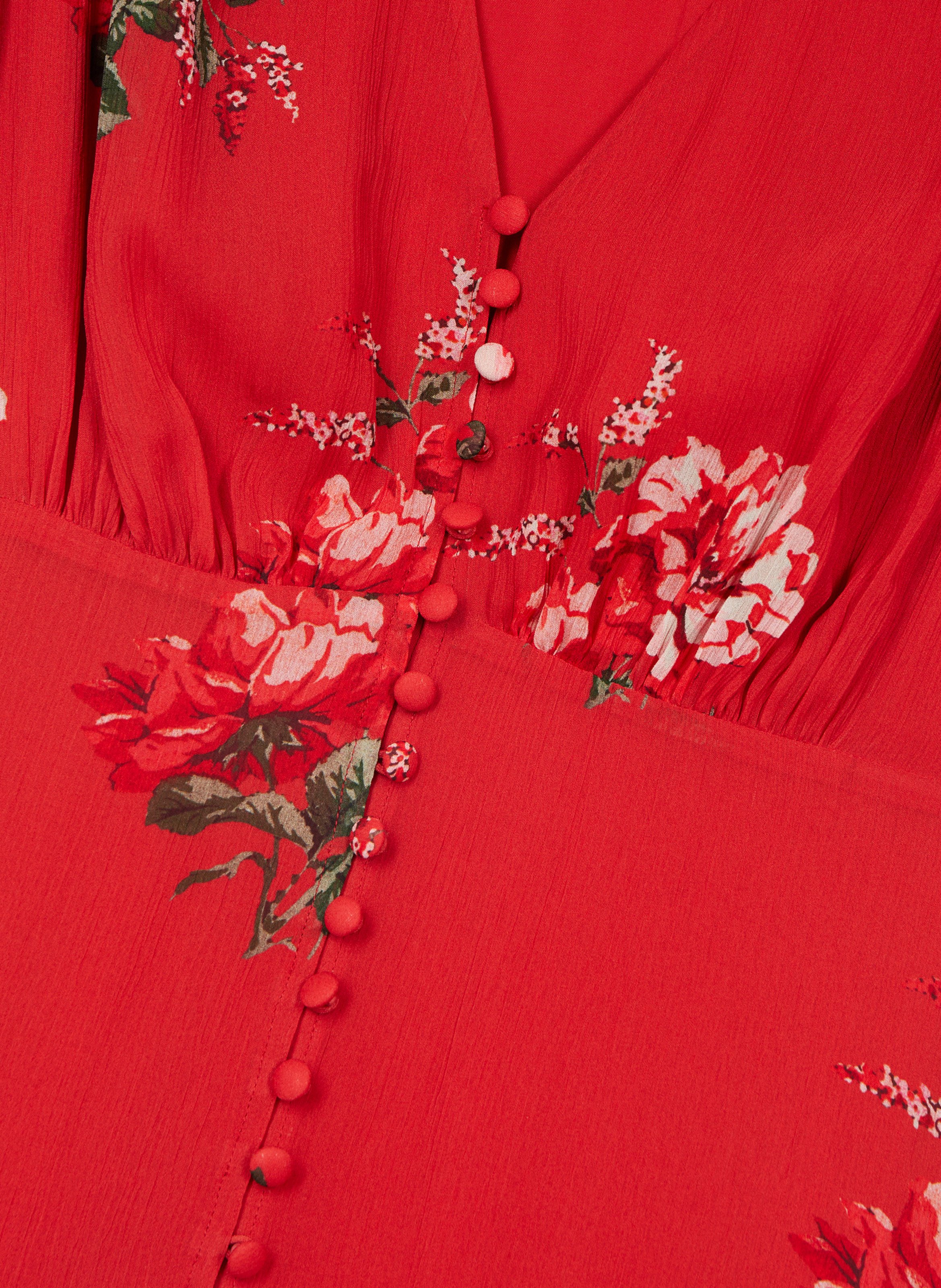 Robe longue imprimé fleuri THE KOOPLES Rouge