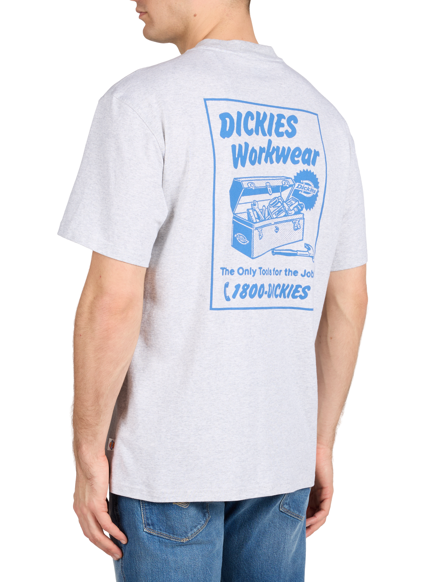 T-shirt imprimé à col rond en coton DICKIES Gris