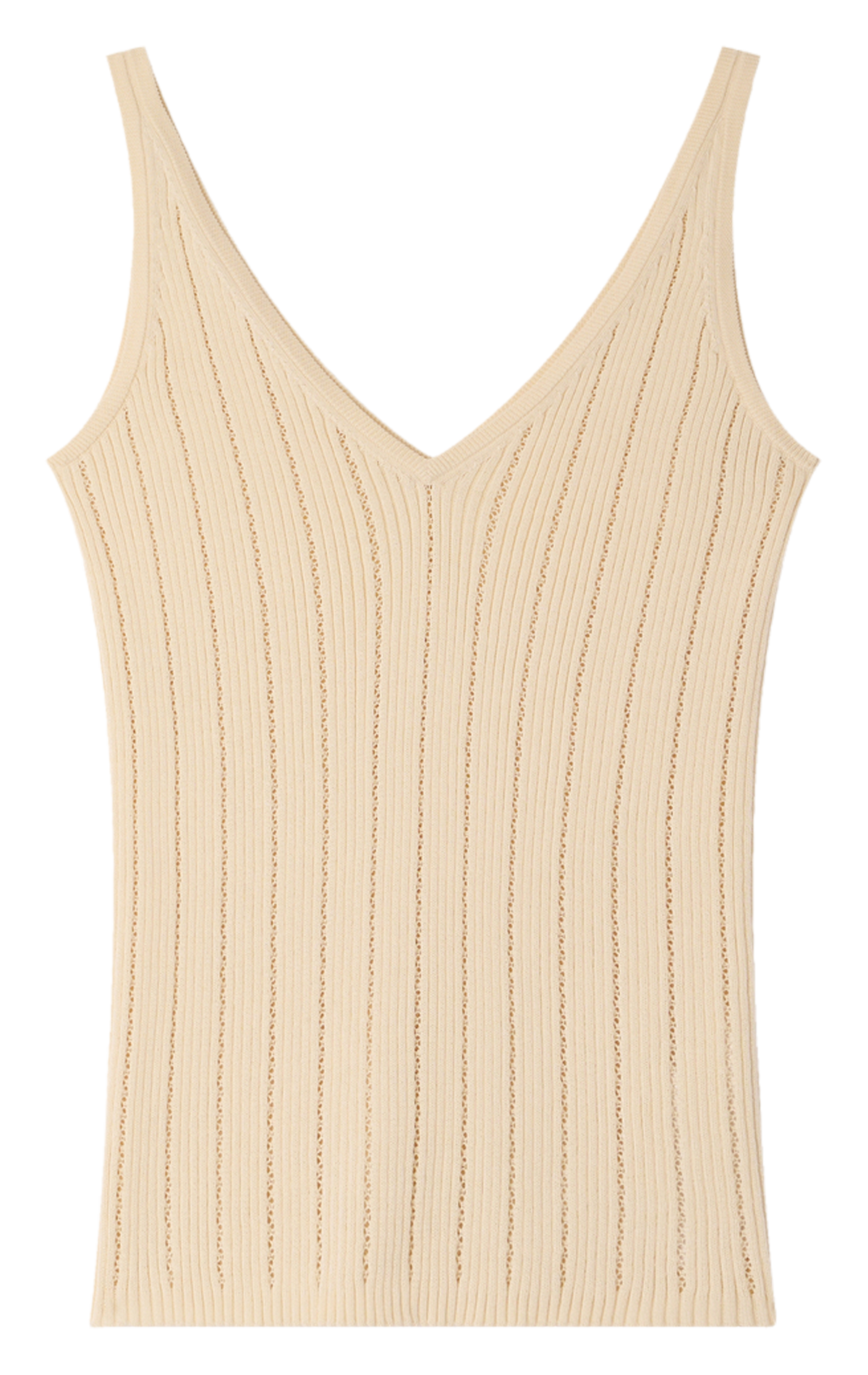 Débardeur col v en coton attita SESSUN Beige