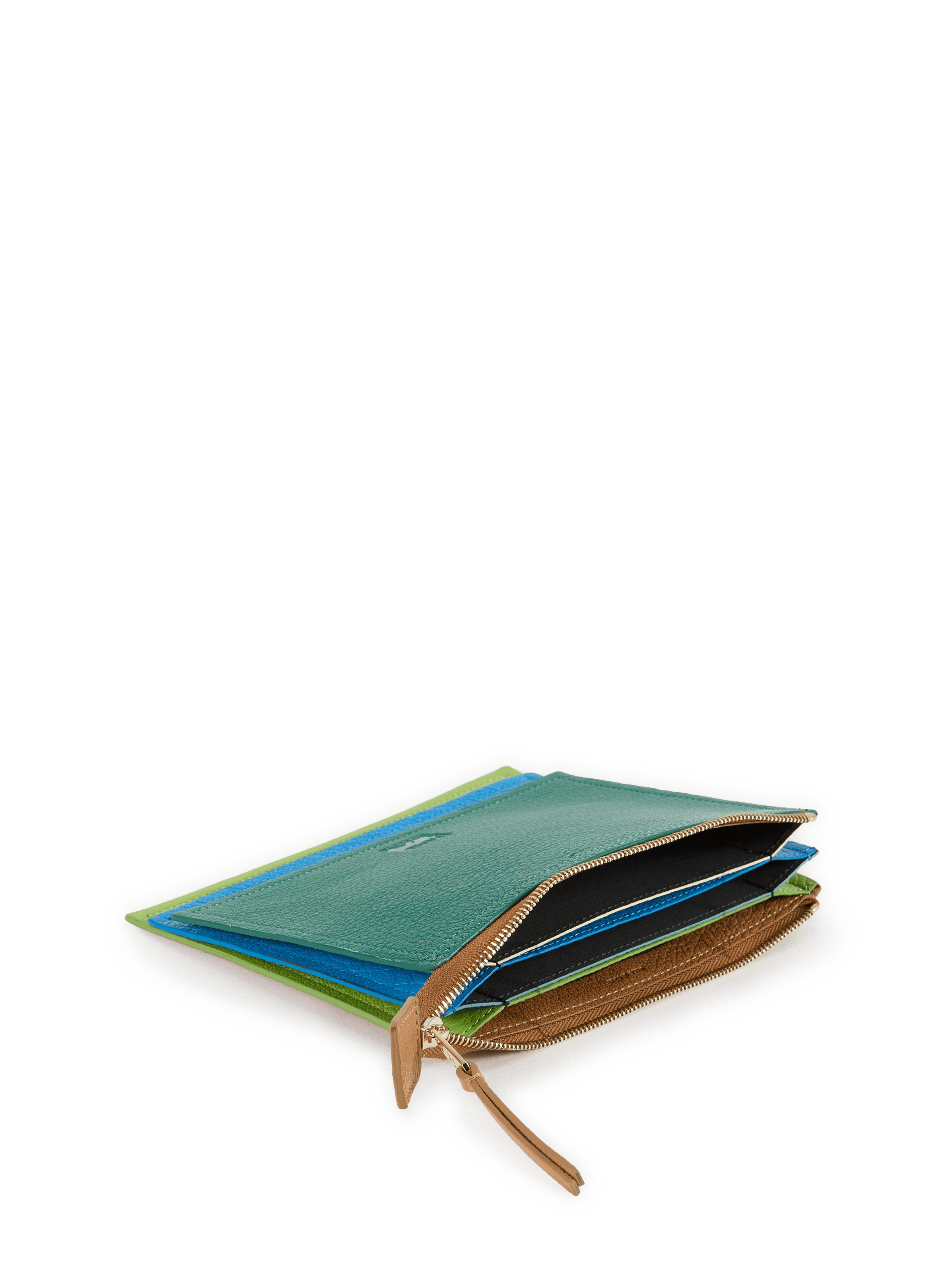 Grained leather wallet clutch PAUL SMITH Green