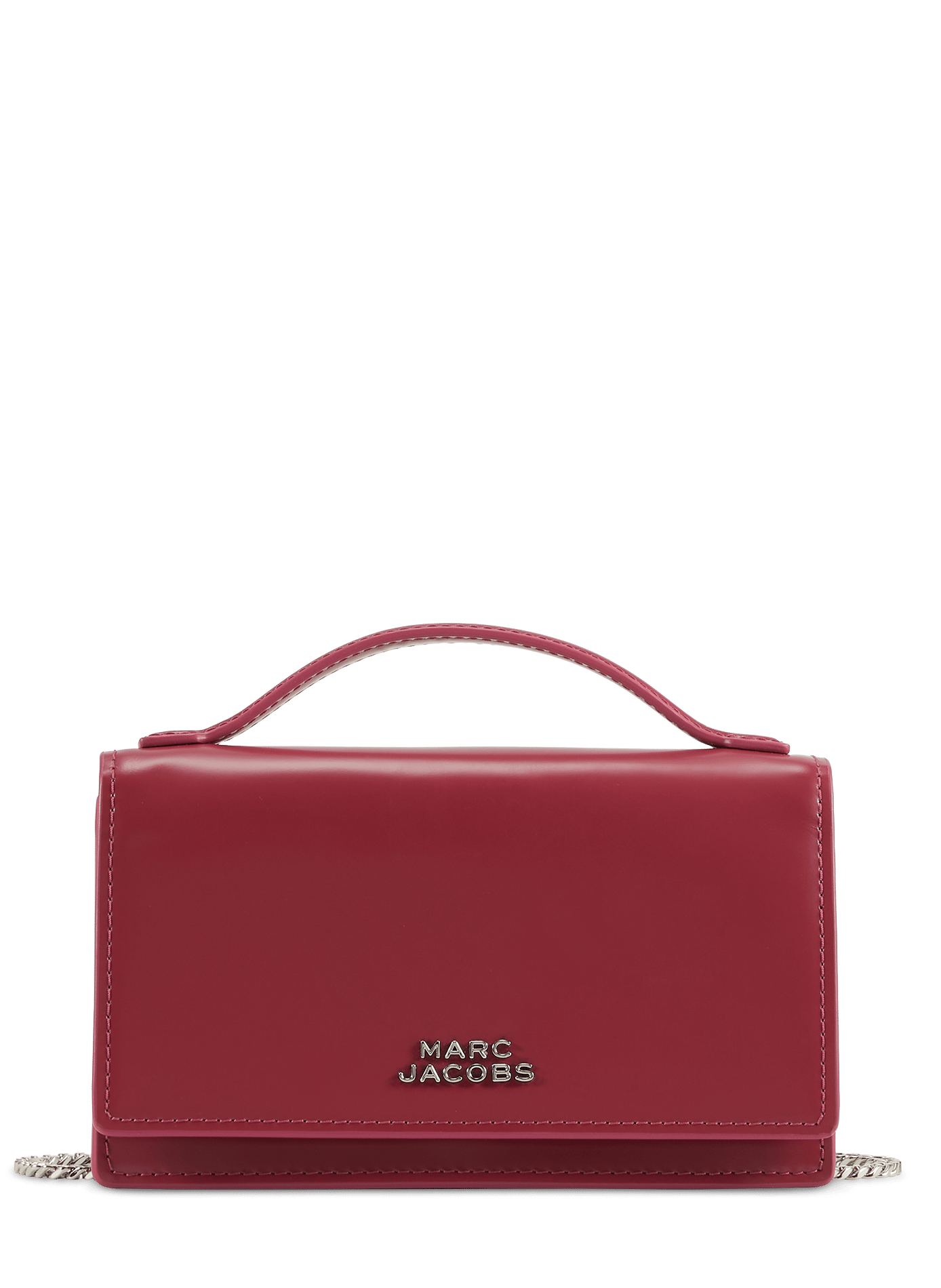 Borsa a tracolla mini Mirror in pelle verniciata MARC JACOBS Rosa