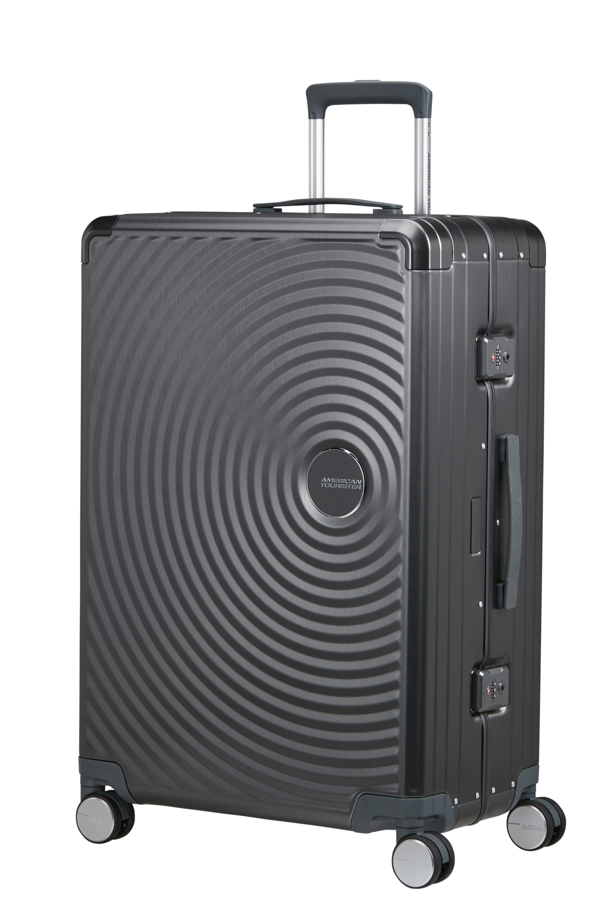 Soundbox alu valise 4 roues taille l AMERICAN TOURISTER Gris