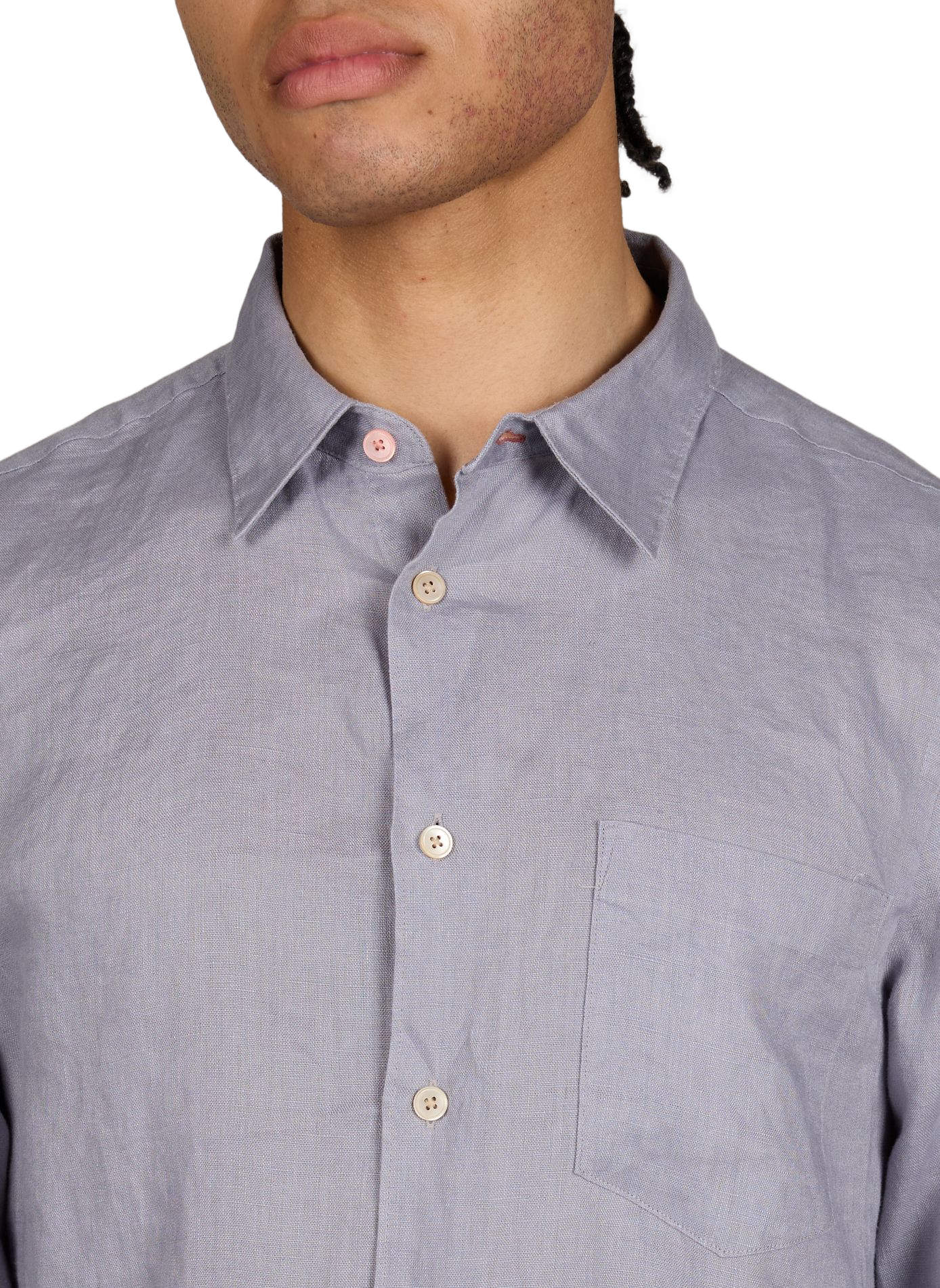 Chemise droite en lin EDEN PARK Jaune