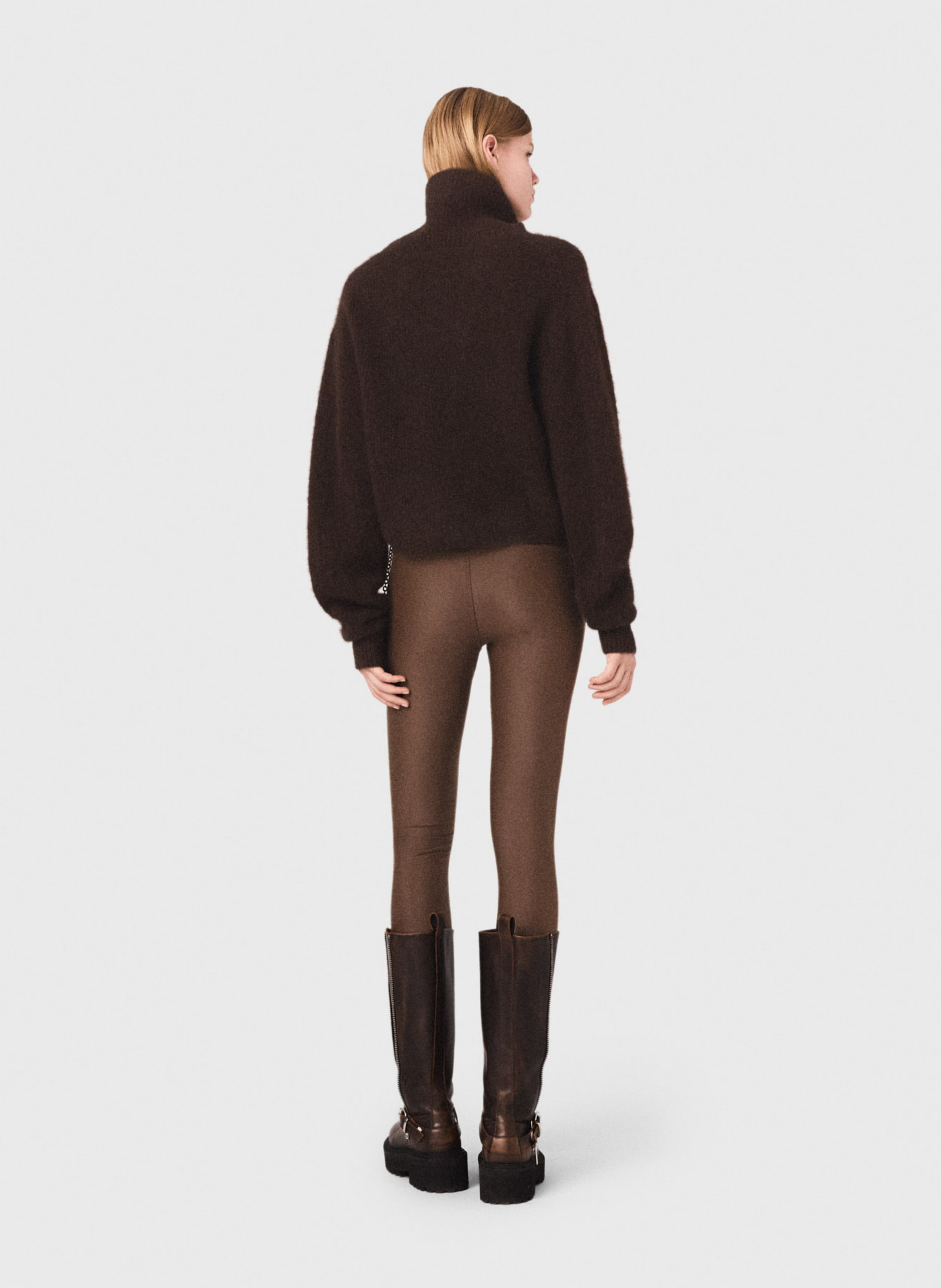 Legging de yoga MAJE Marron