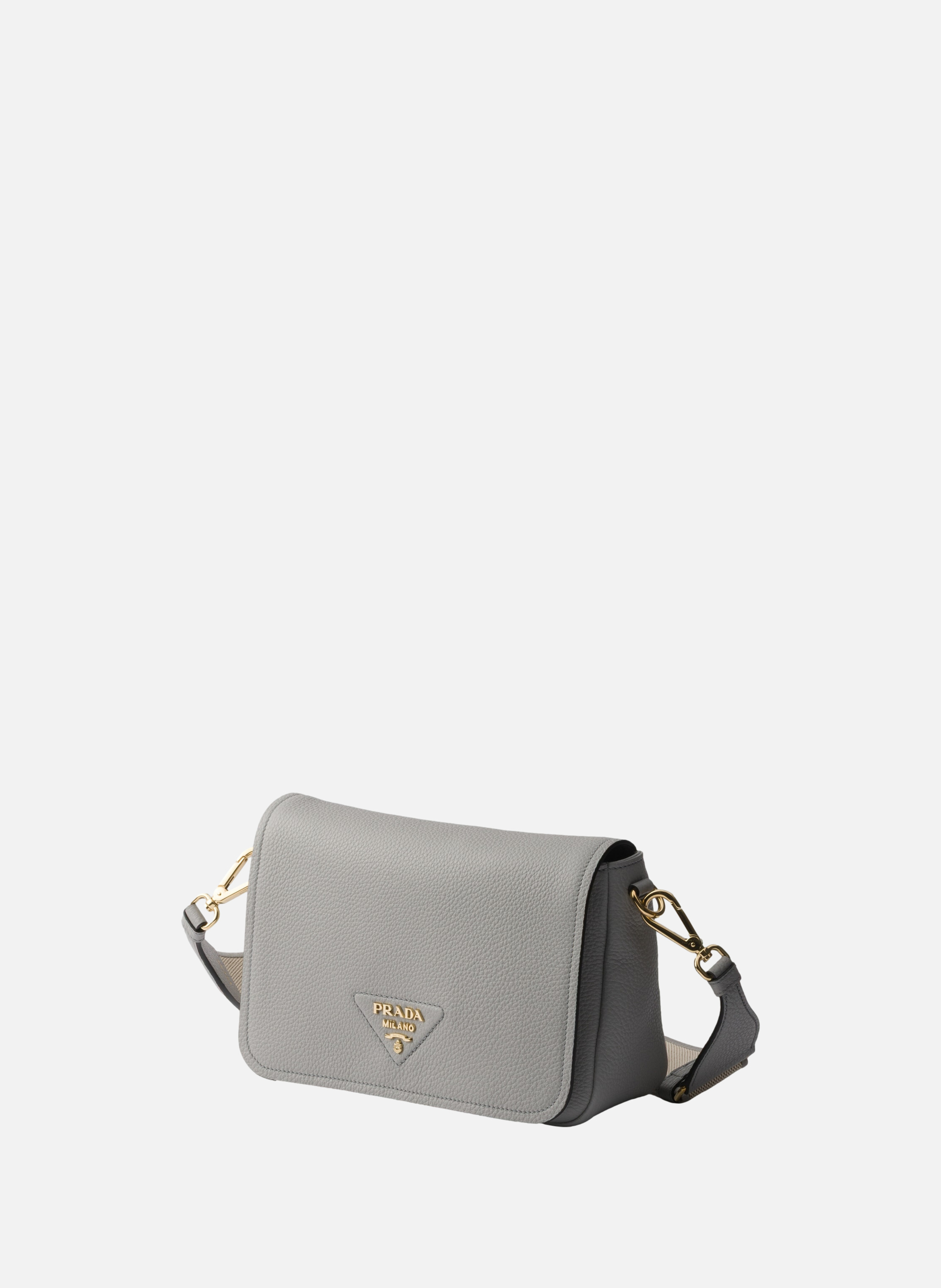 Sac à bandoulière en cuir PRADA Gris