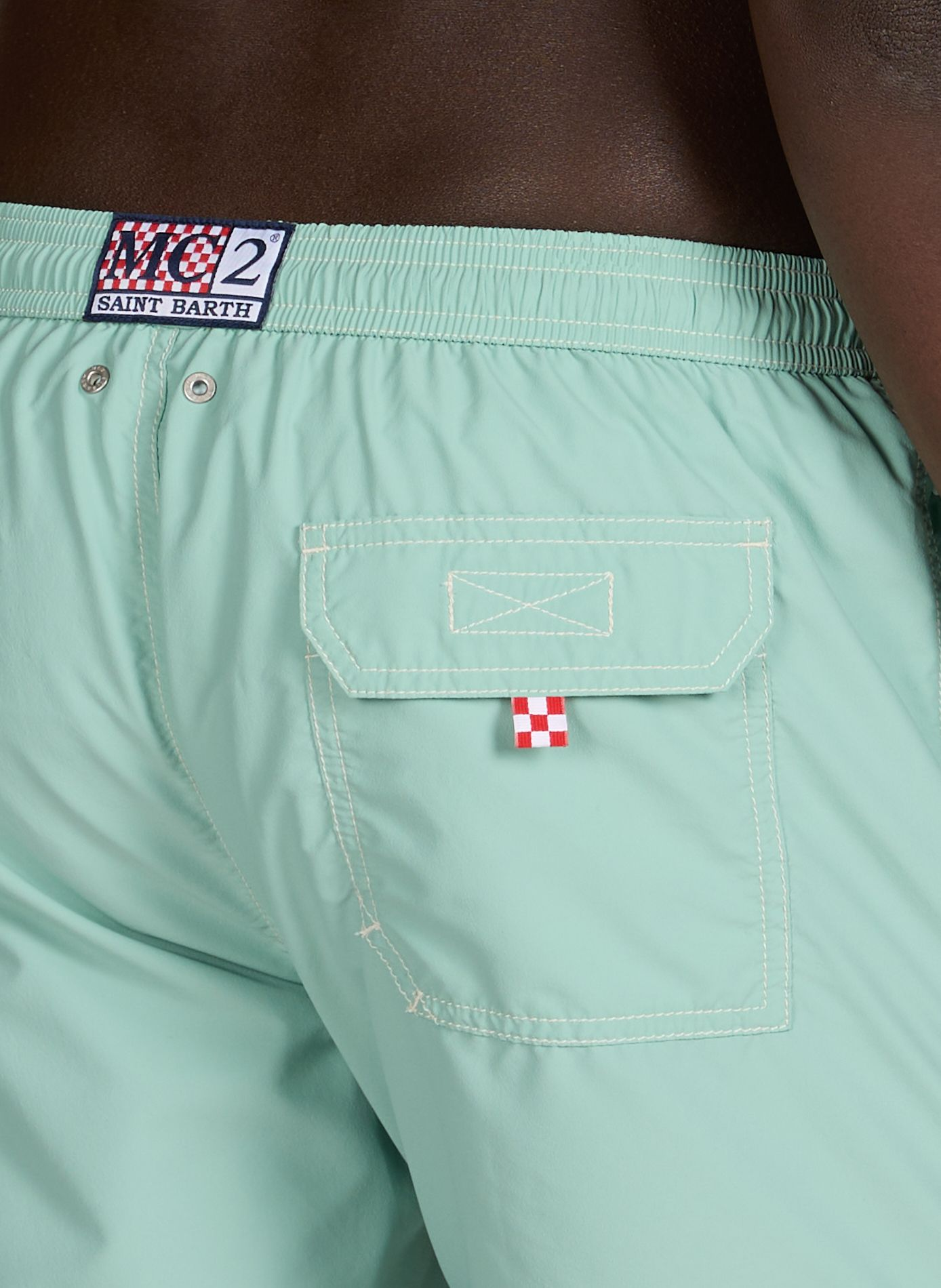 Recycled polyester swim shorts MC2 SAINT BARTH Green