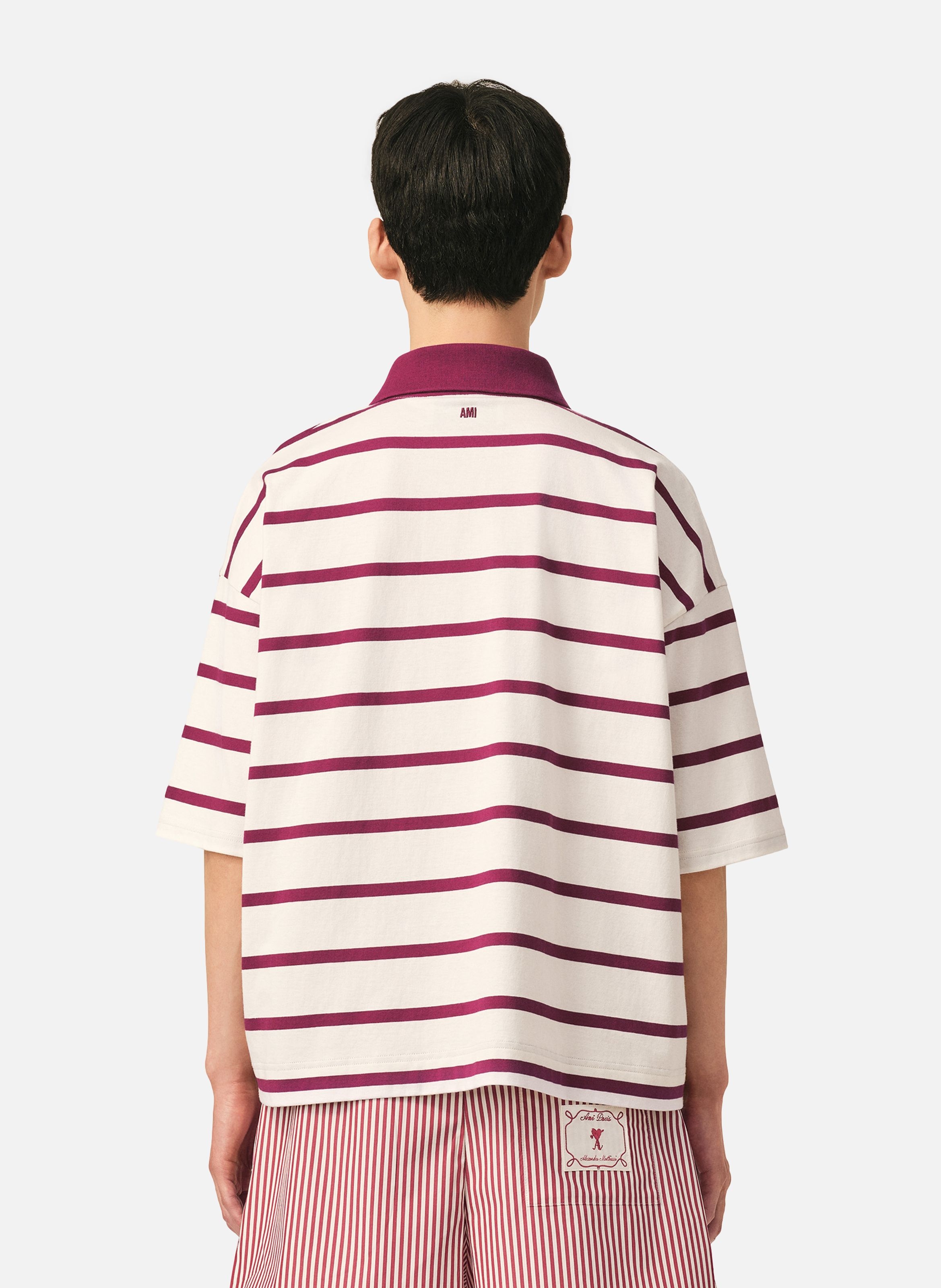 Polo ami de coeur flèche unisexe en coton AMI PARIS Blanc