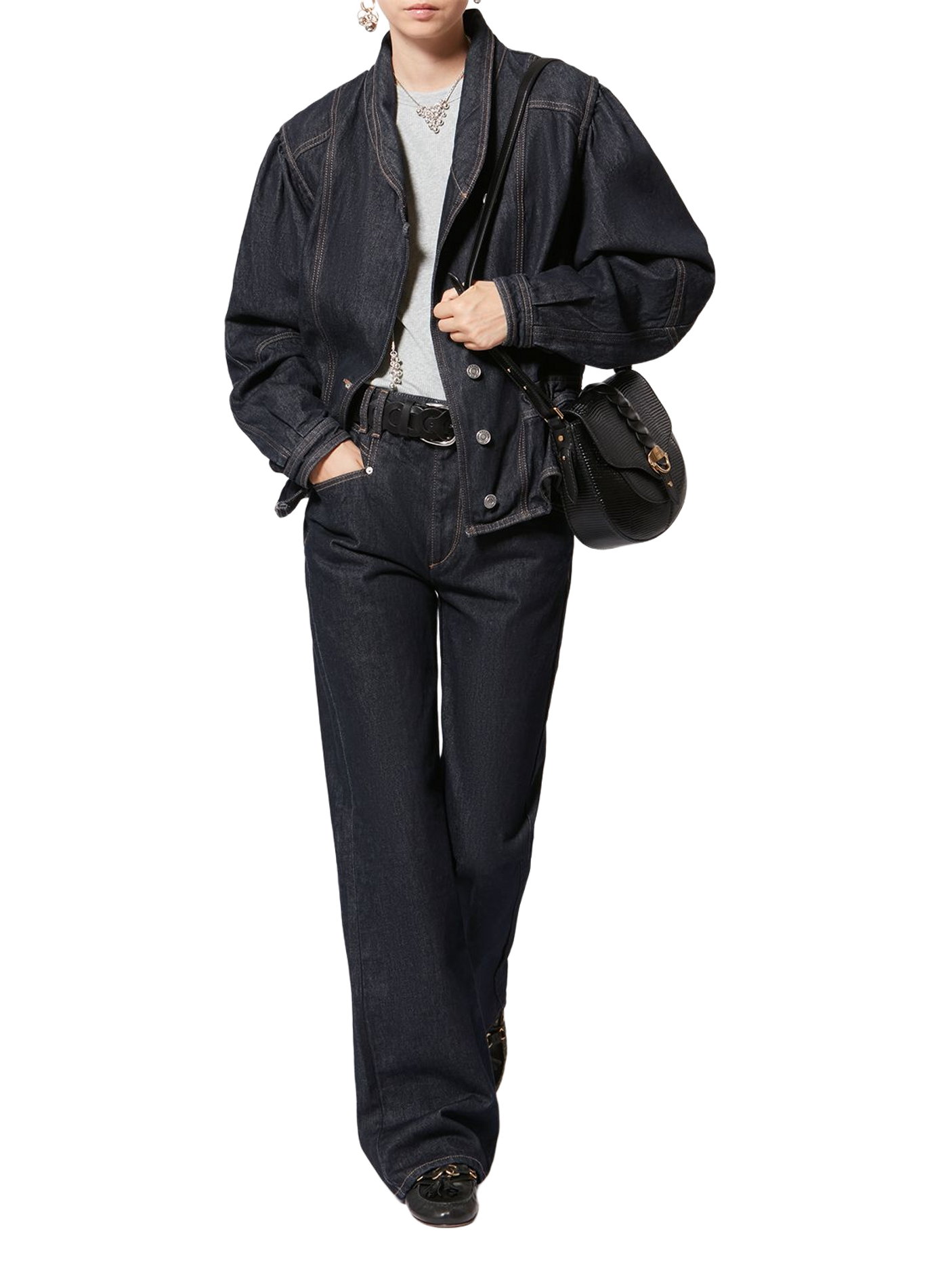 Dolie denim cotton jacket ISABEL MARANT Blue