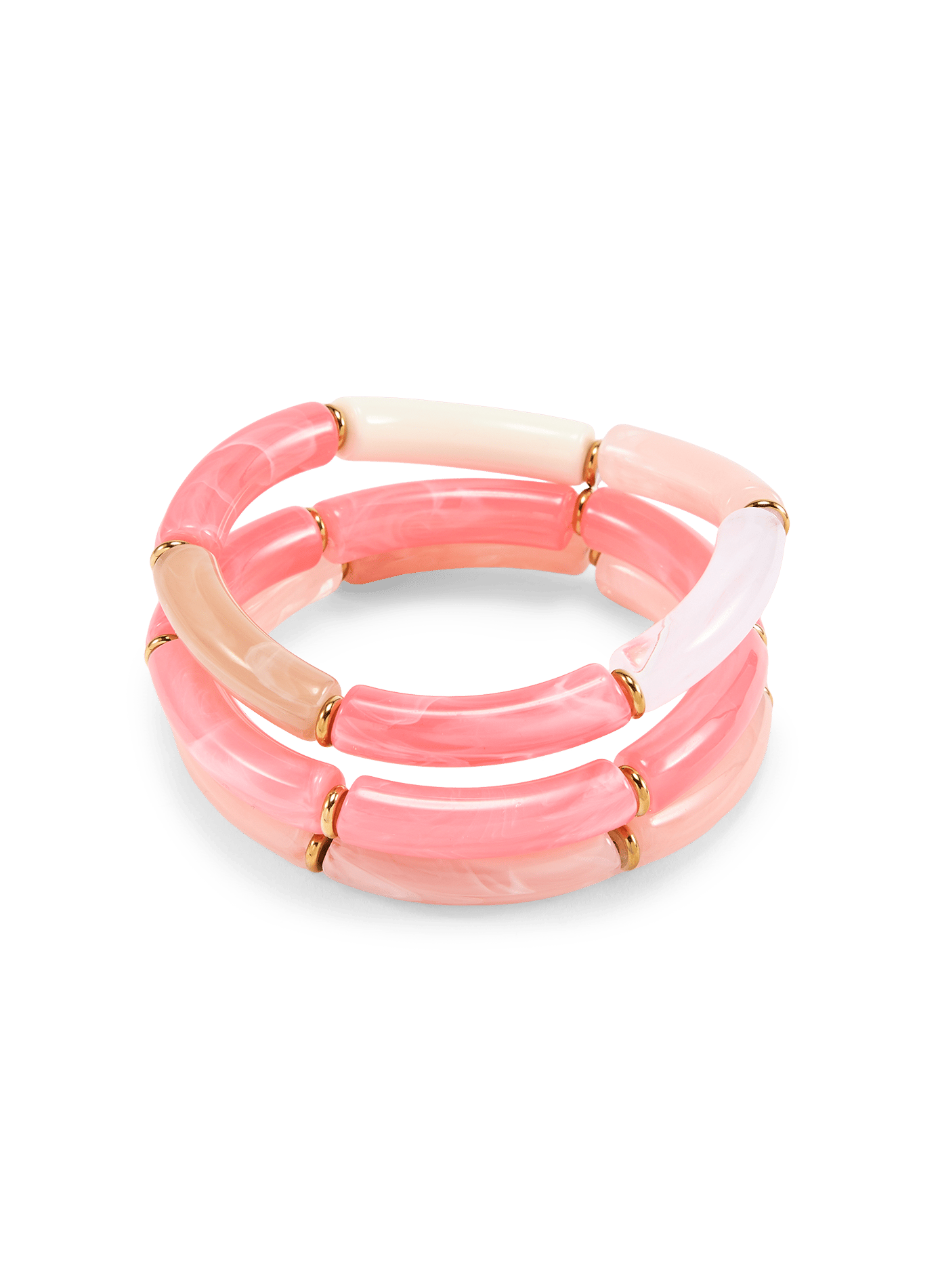 Set of 3 elastic bracelets AU PRINTEMPS PARIS Pink
