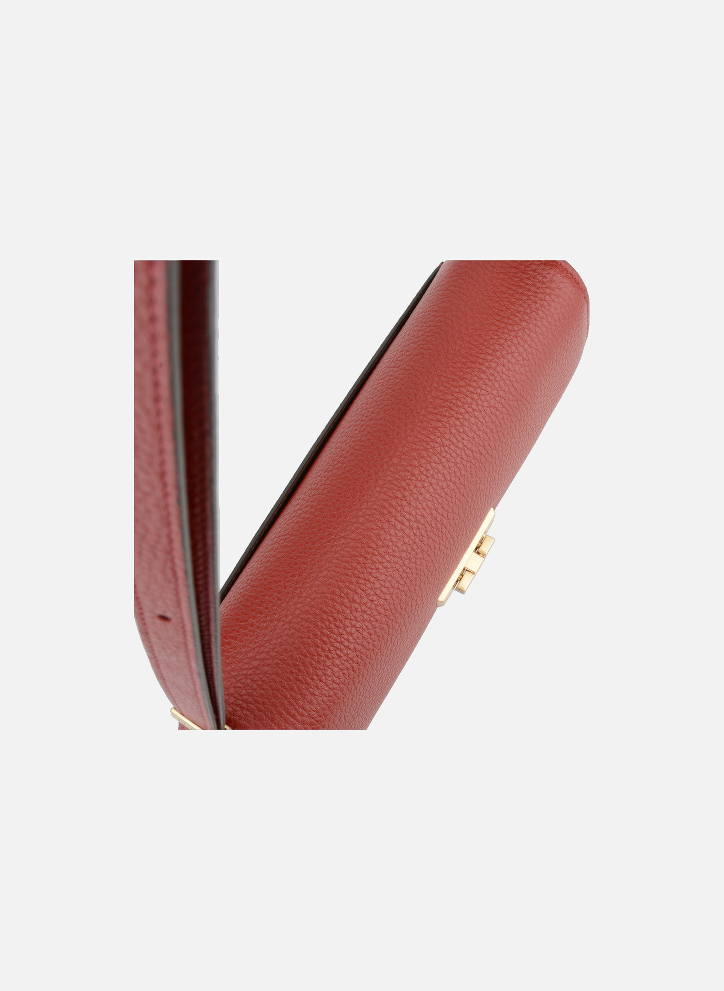 Auteuil | sac porté travers gm en cuir de vachette POURCHET Rouge