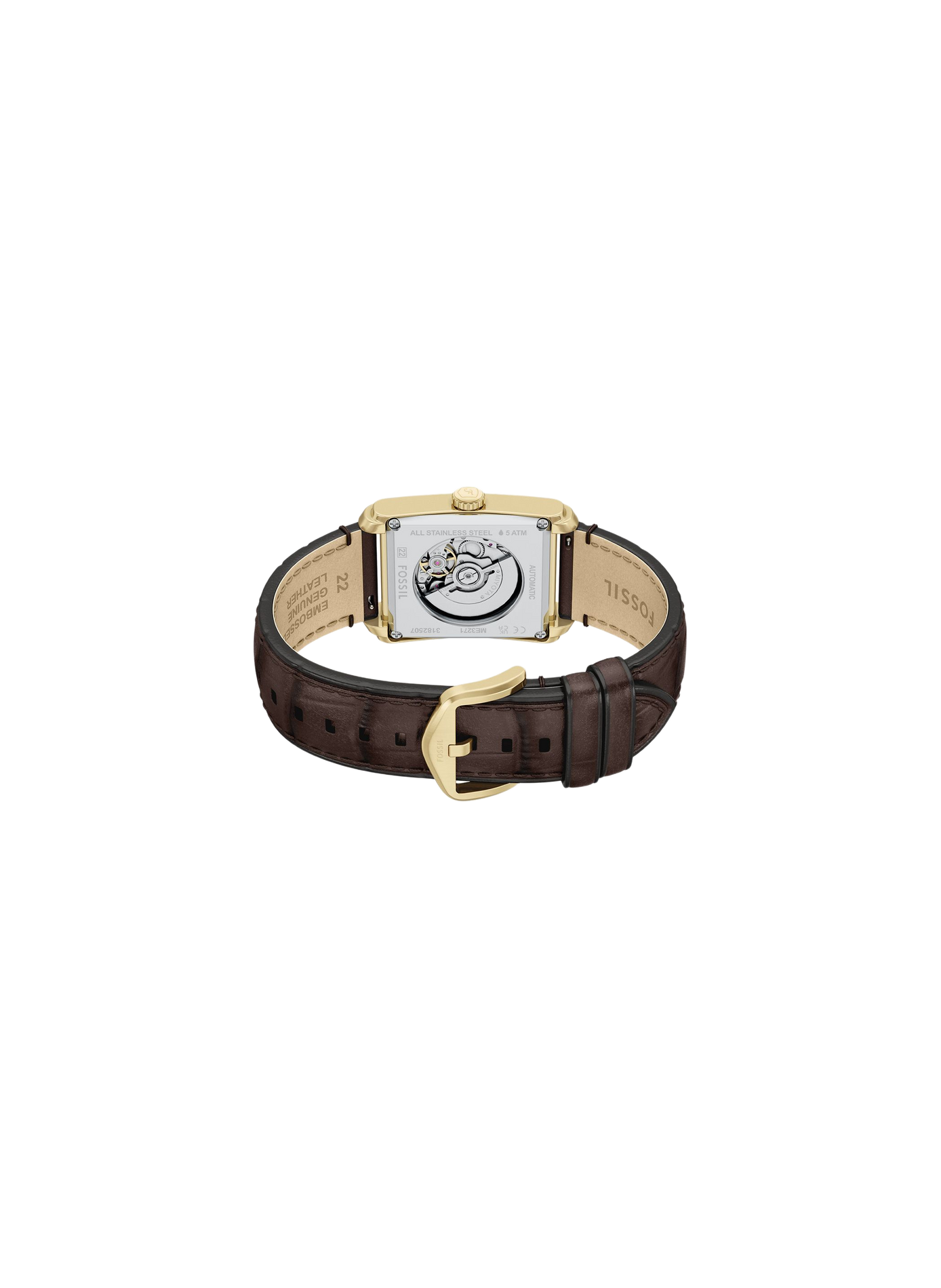 Montre analogique Automatic en cuir  FOSSIL Vert
