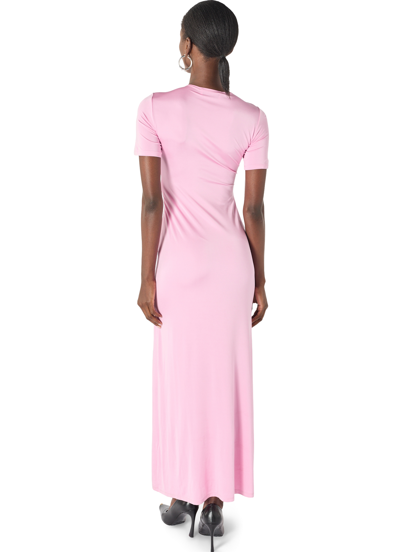 Robe longue froncée moon MARINE SERRE Roze