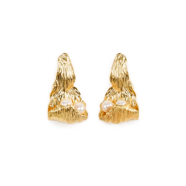 Boucles d'oreilles pétales à perle Boucles d'oreilles pétales à perle