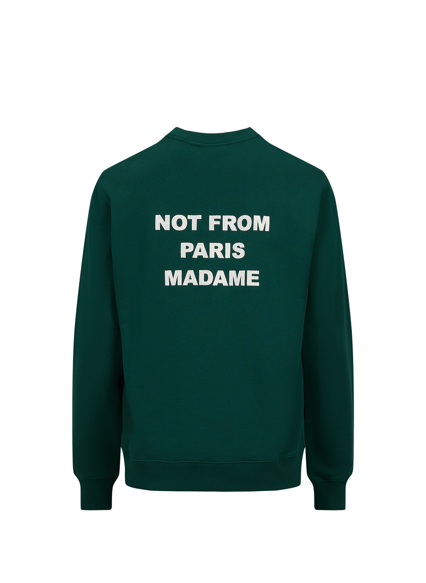 Slogan cotton sweatshirt DROLE DE MONSIEUR Green