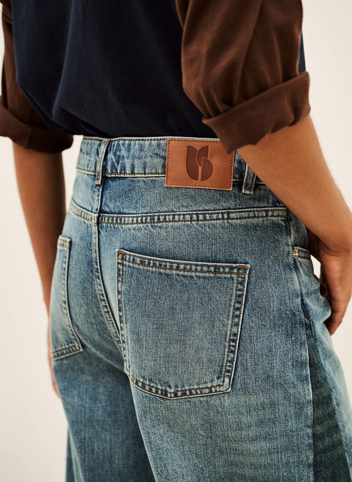 Wijde hoge taille jeans Mislav BA&SH Blauw