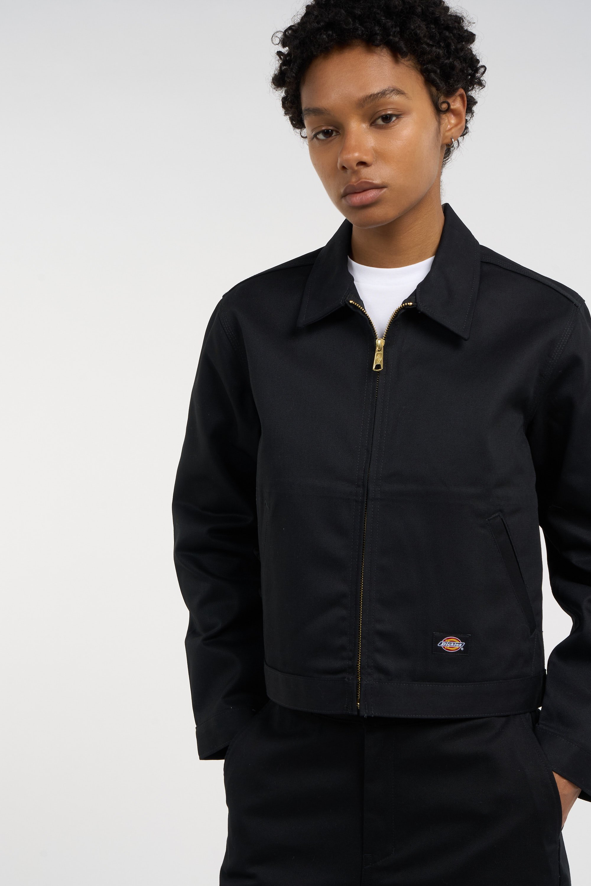 Veste unlined cropped eisenhower jacket DICKIES Noir