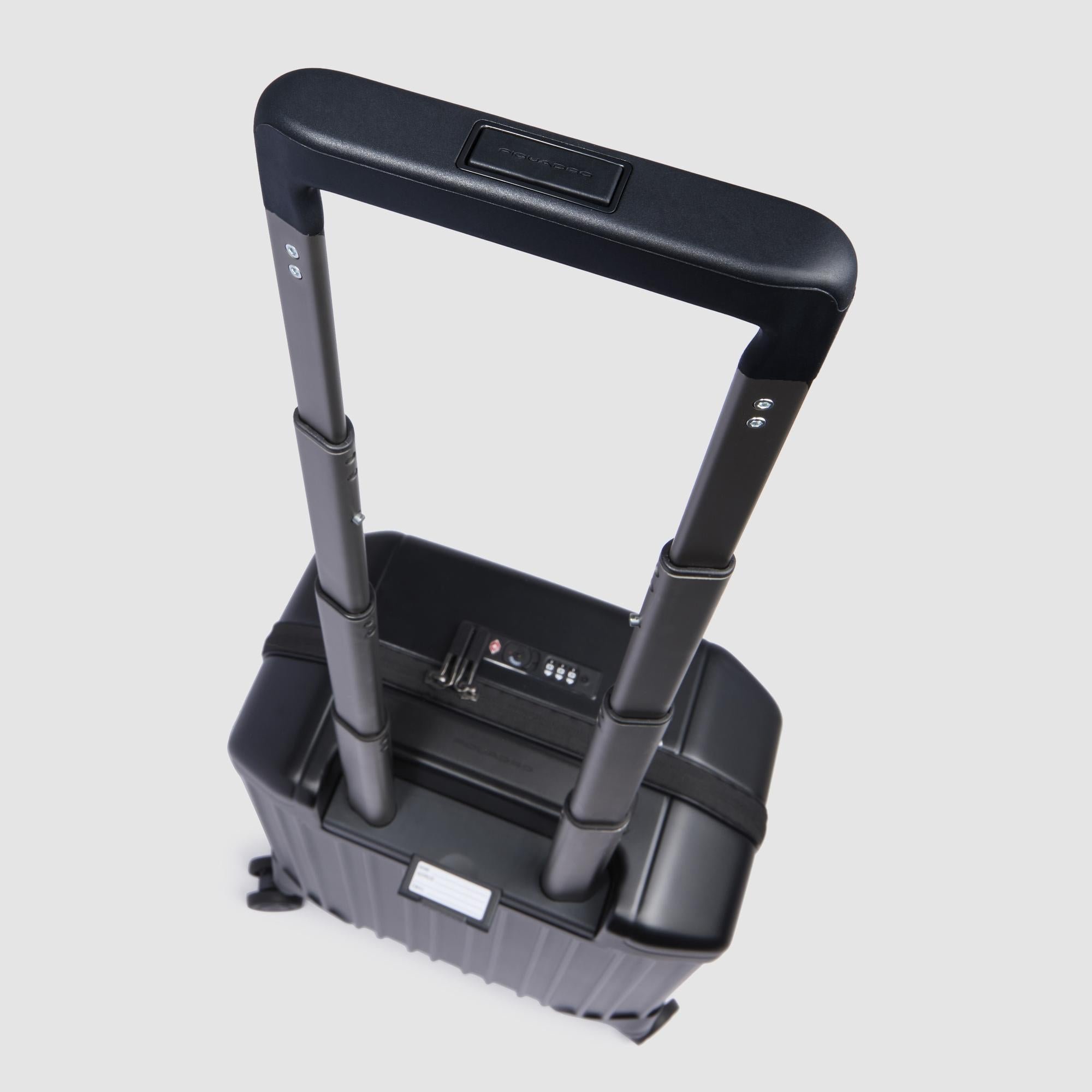 Trolley koffer met 2 wielen onder de stoel PIQUADRO Zwart