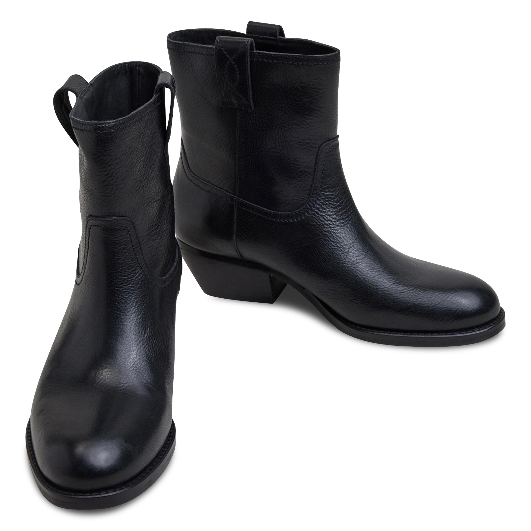 Bottines en cuir terra JONAK Noir
