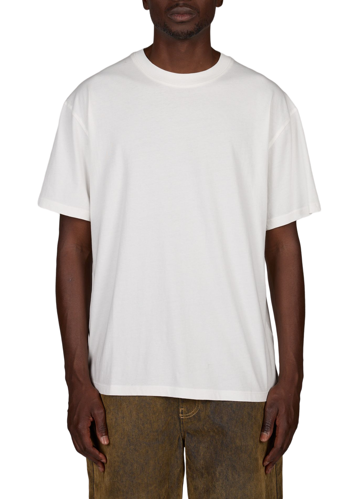 Straight fit round neck printed t-shirt THINKING MU White