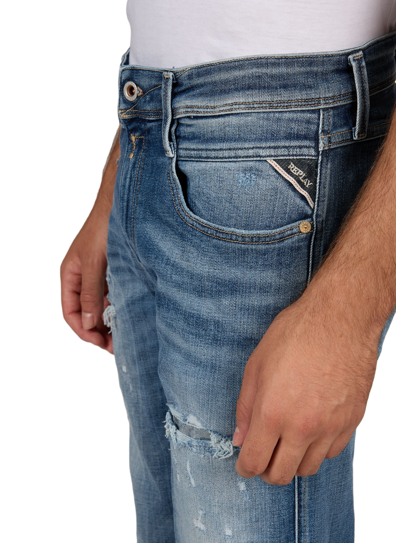 Skinny Jeans aus Baumwollmischung REPLAY Blau