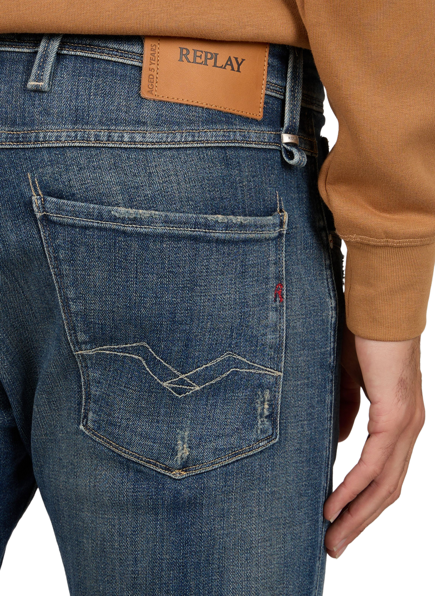 Jean skinny en coton mélangé REPLAY Bleu