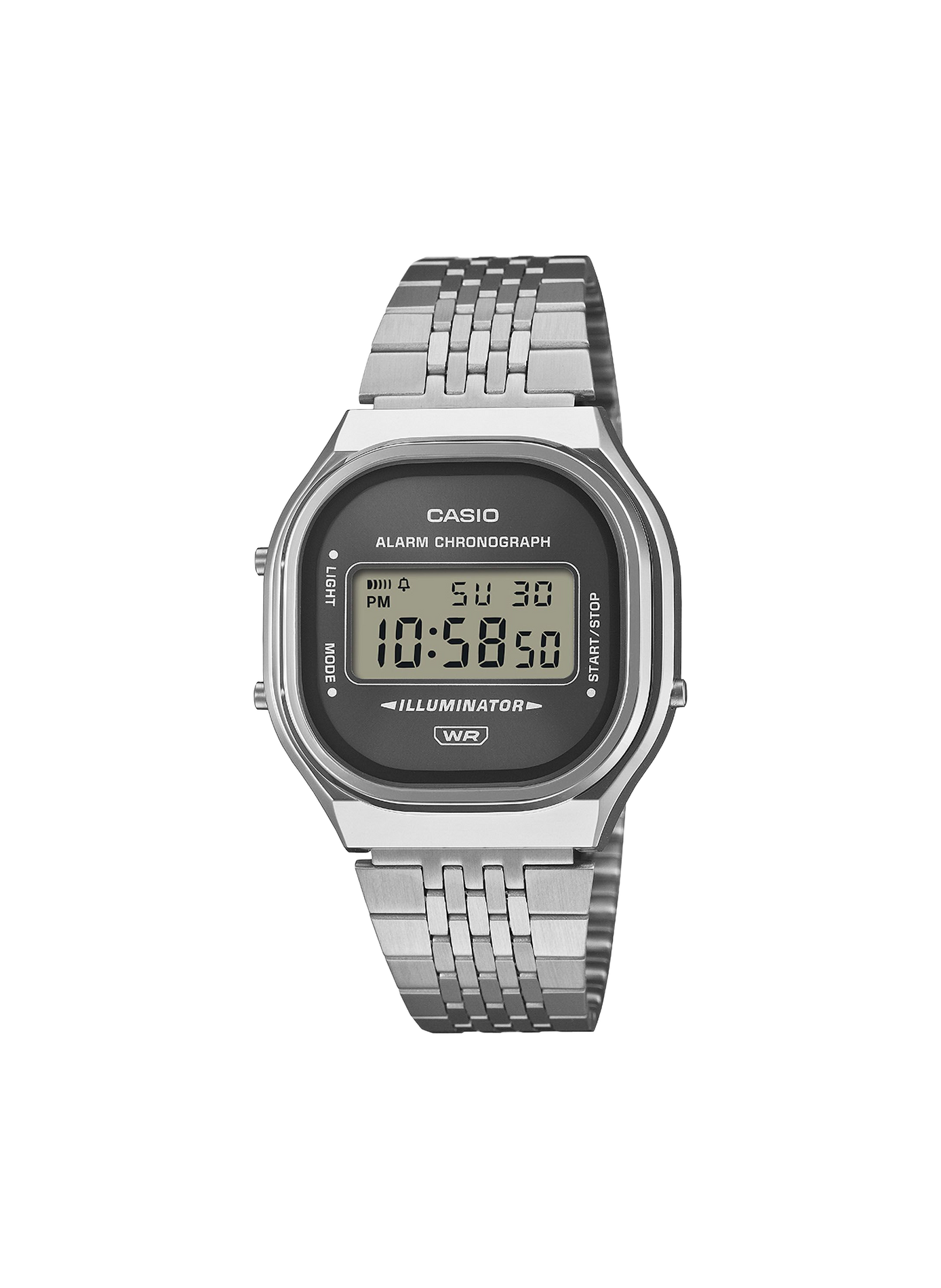 Montre quartz Casio vintage en acier inoxydable CASIO Gris