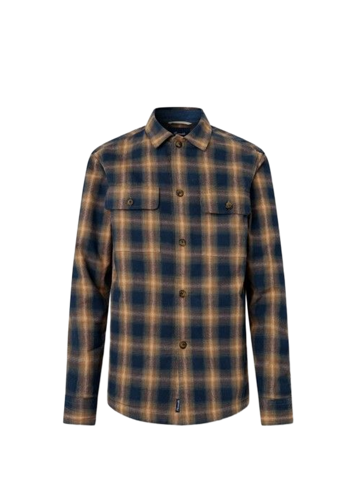 Shirt with classic collar in blended cotton  Ale brown