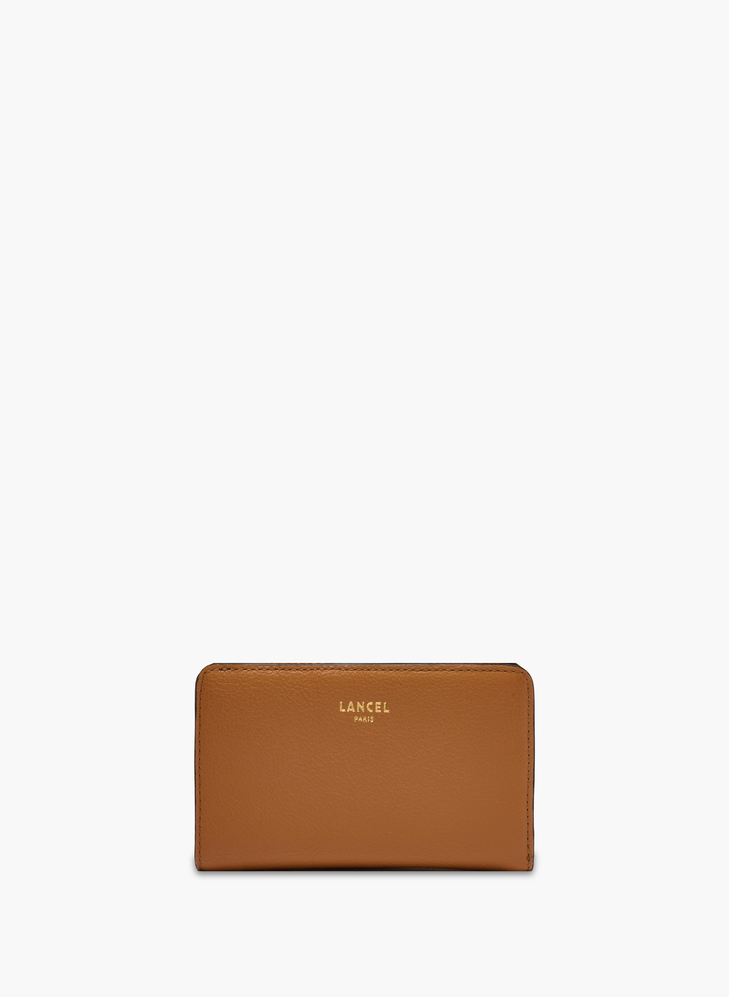 Portefeuille rectangulaire zippé bcbg de lancel en cuir LANCEL Marron