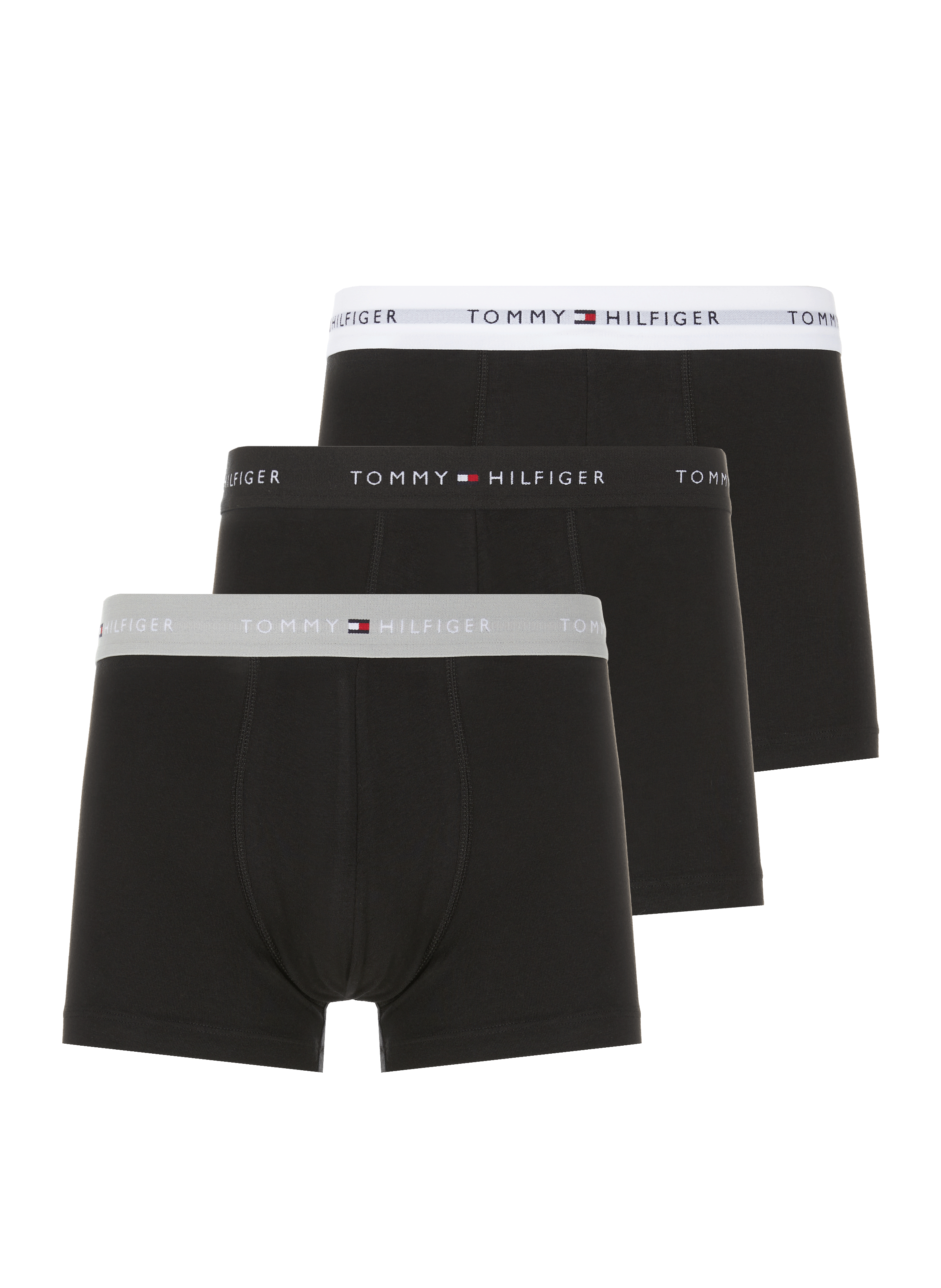 Lot De 3 Boxers Homme Teddy Smith - Coton Stretch, Coupe Ajustée, Couleurs Assorties (Gris, Bleu Marine, Bleu Ciel)
