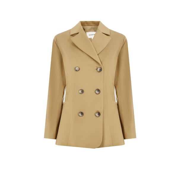 Veste en laine et coton mélangé Veste en laine et coton mélangé