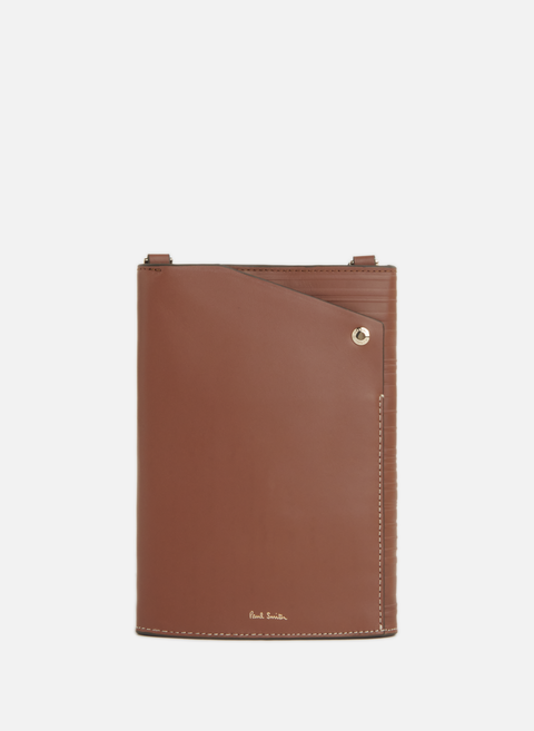 Brown leather shoulder bagPAUL SMITH 