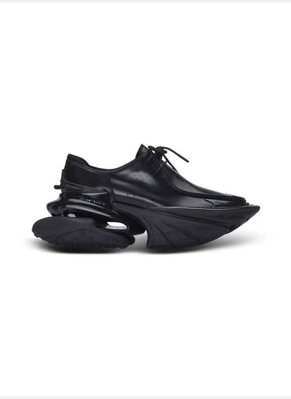 Derbies unicorn en cuir glacé Noir by BALMAIN BALMAIN Derbies unicorn en cuir glacé Noir