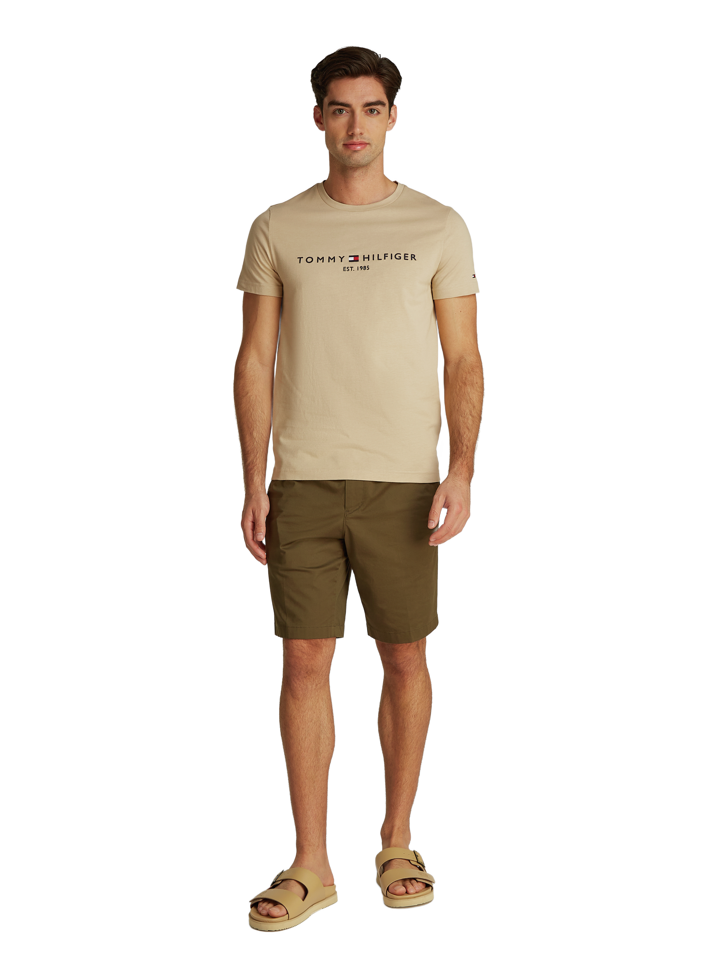 T-shirt en coton TOMMY HILFIGER Beige