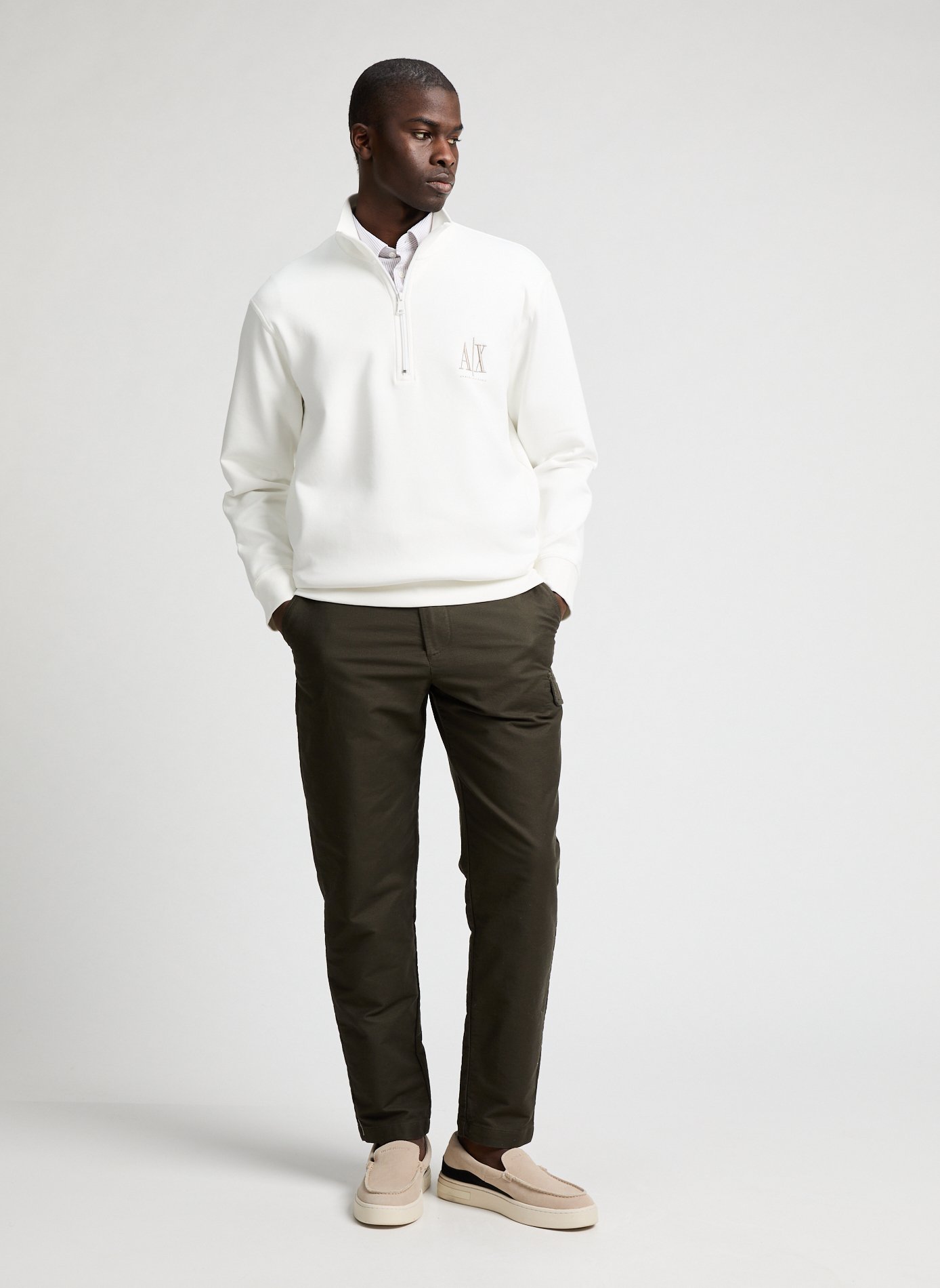 Sweatshirt à logo  ARMANI EXCHANGE Blanc