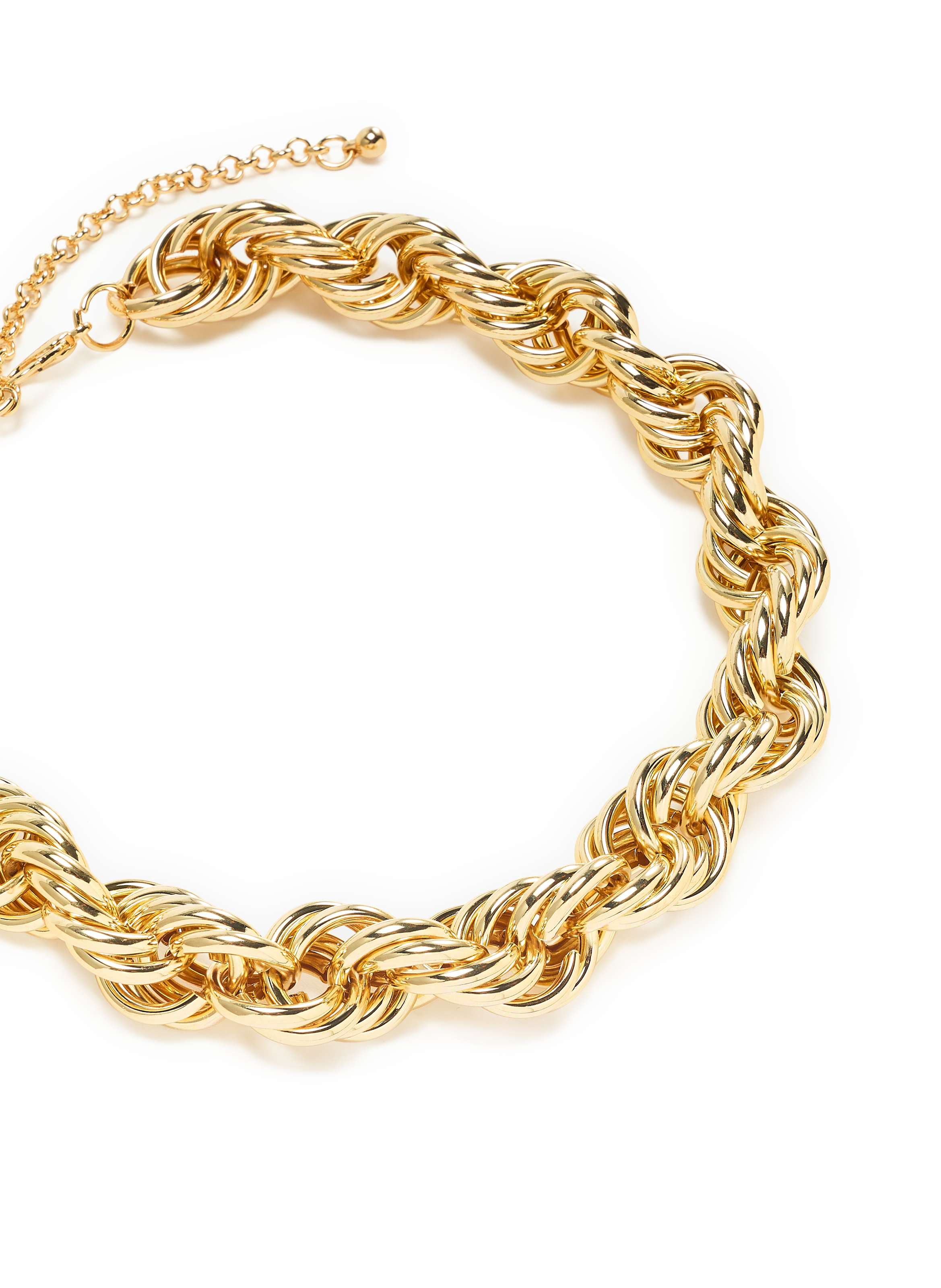 Collier à larges mailles torsadées  AU PRINTEMPS PARIS Doré