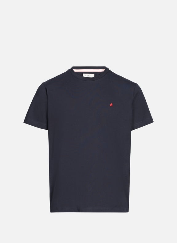 Classic Cotton T-Shirt Blue by REPLAY REPLAY Classic Cotton T-Shirt Blue