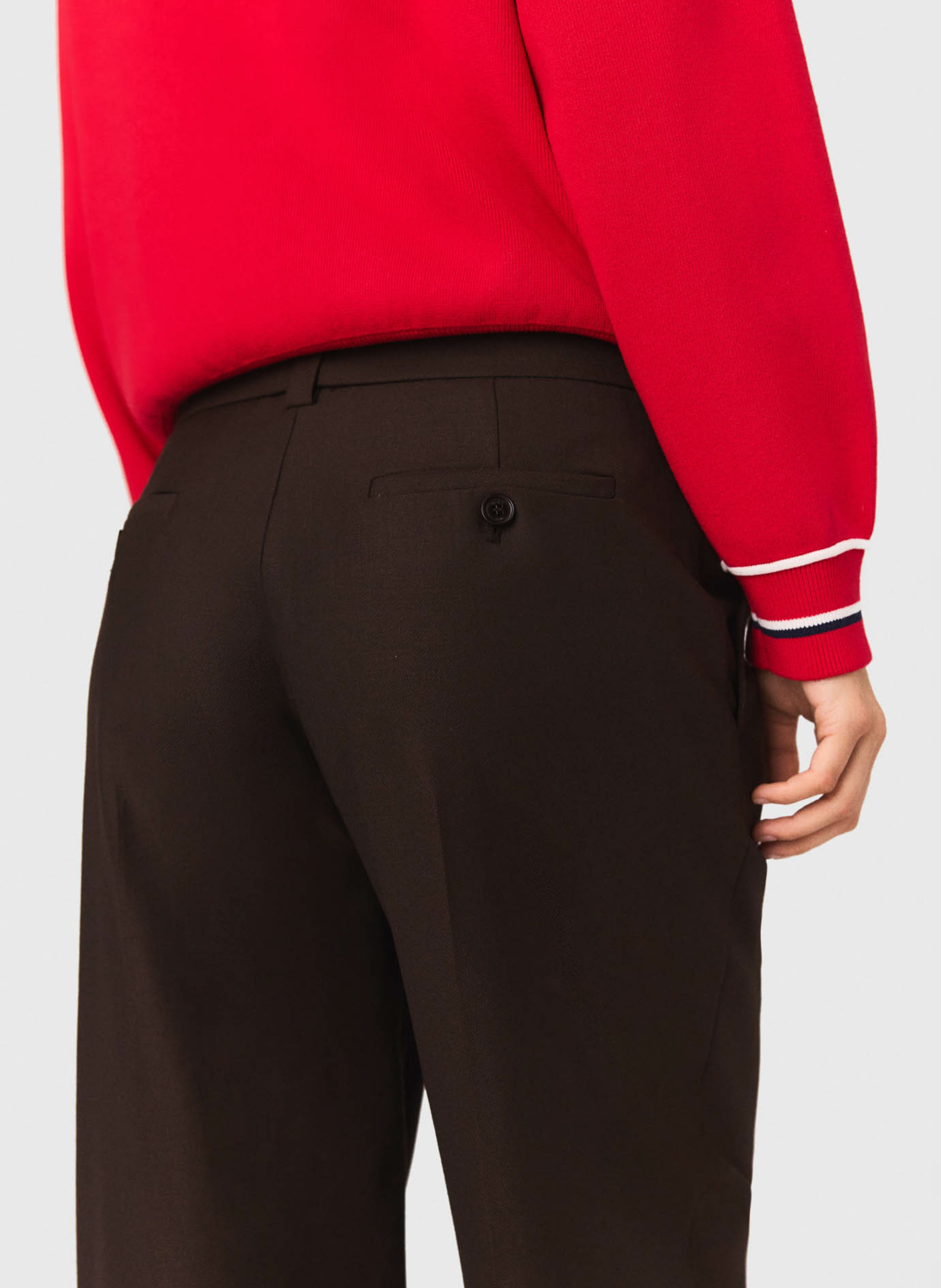 Pantalon à pinces MAJE Marron