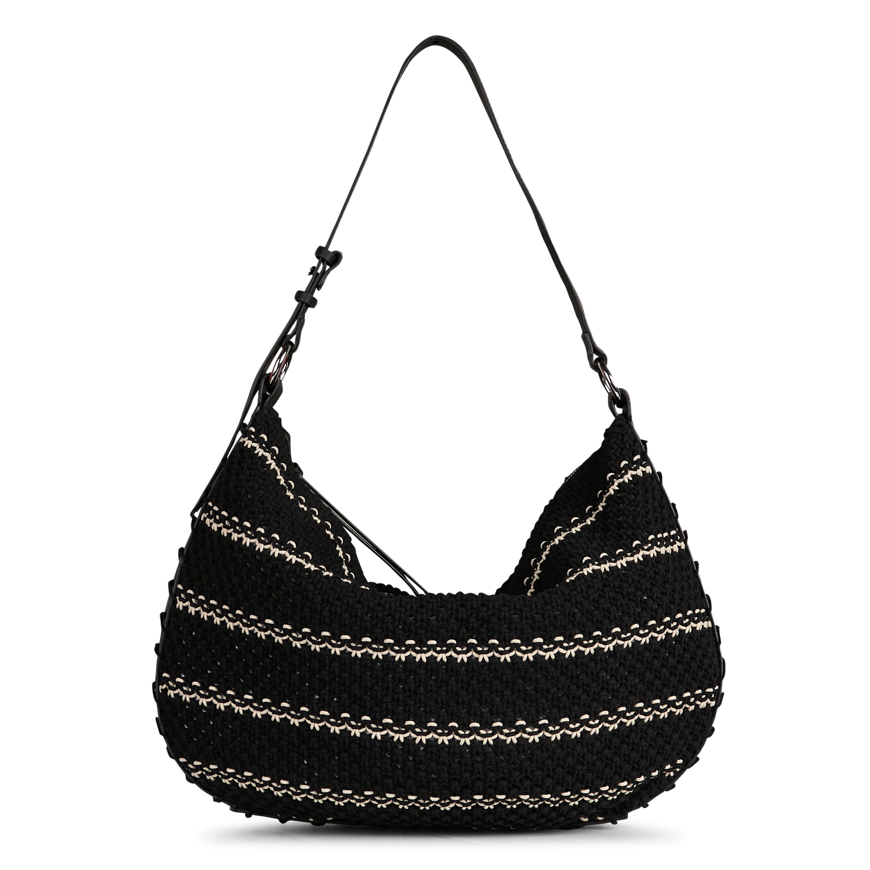 Sac porté épaule en coton mélangé arya l BA&SH Noir
