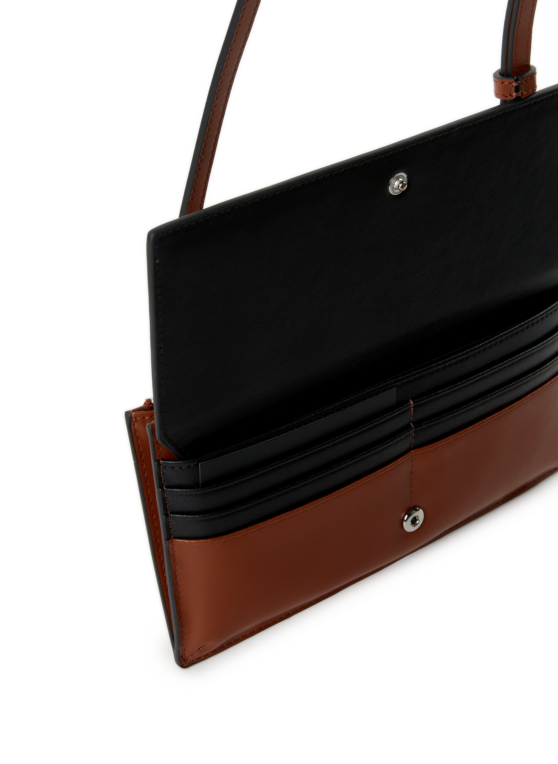 Crossbody clutch in mixed leather KARL LAGERFELD Red