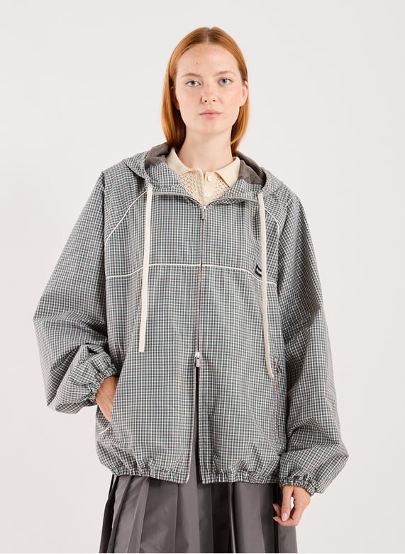 Blouson à carreaux | Gris by MIU MIU Blouson à carreaux Gris